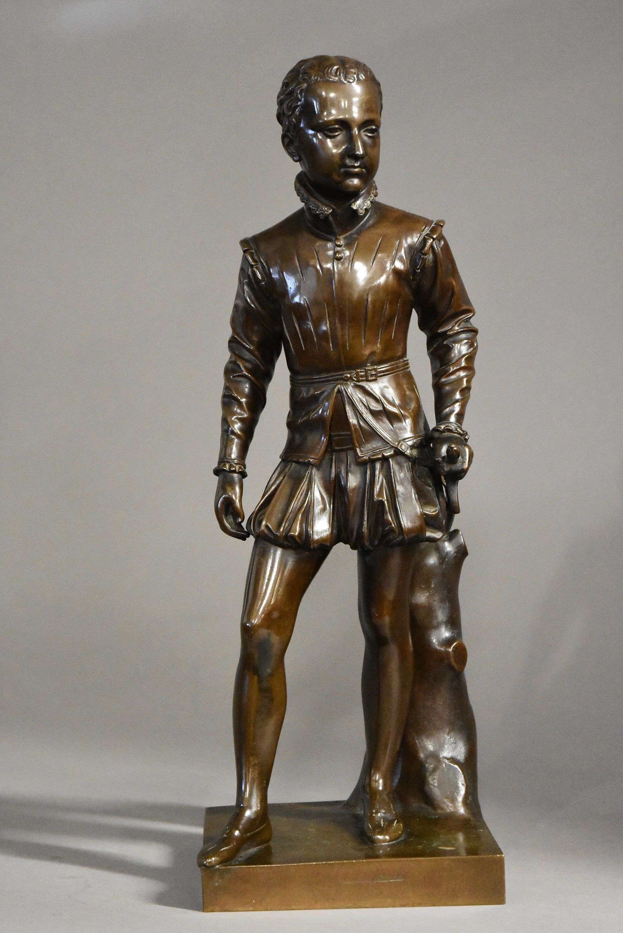19thc bronze of young Henry IVth of France