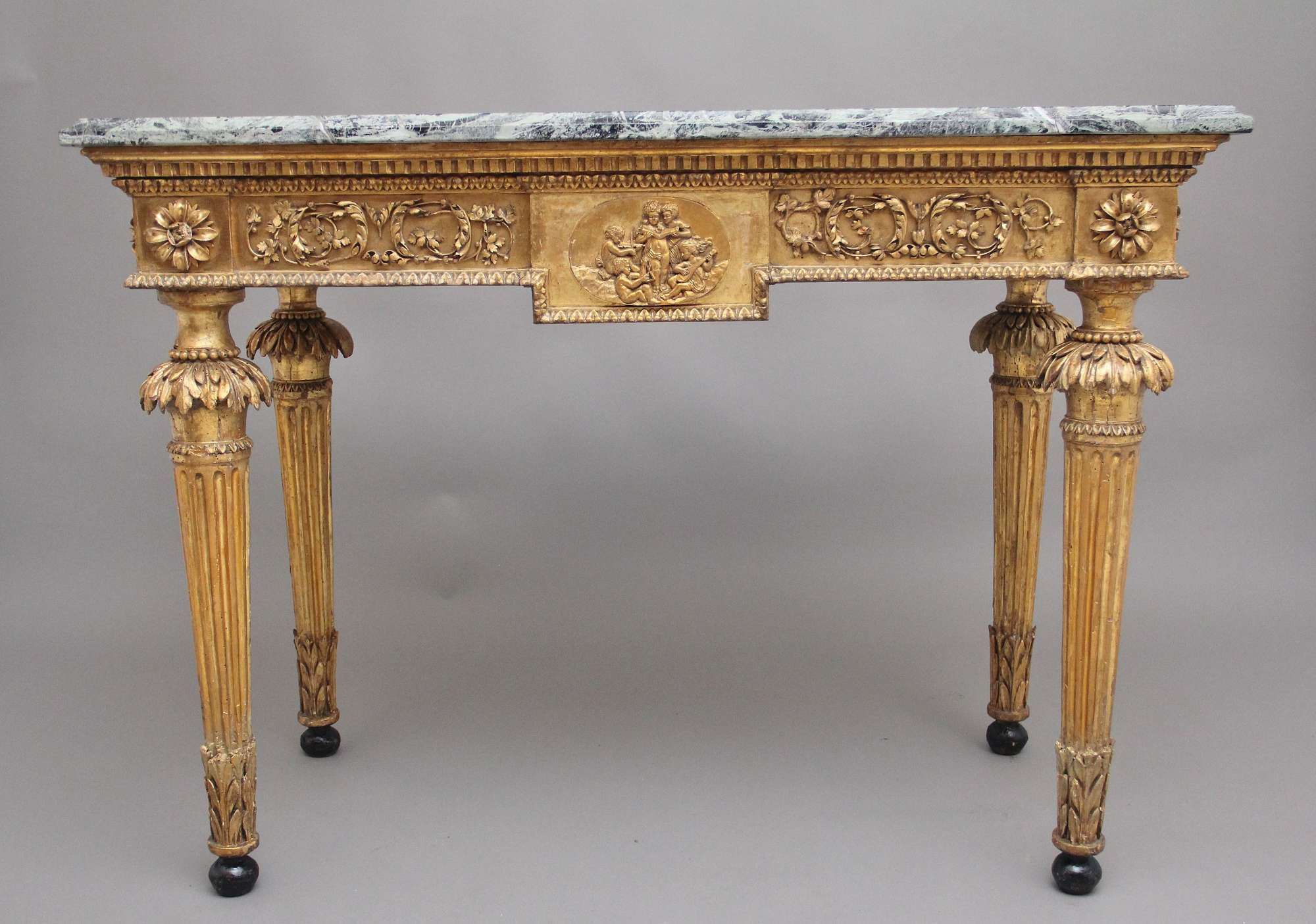 A Superb Quality 18th Century Italian Giltwood Antique Console Table