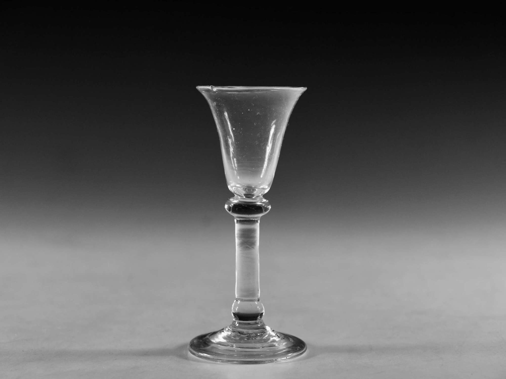 Antique glass - balustroid gin glass English c1740