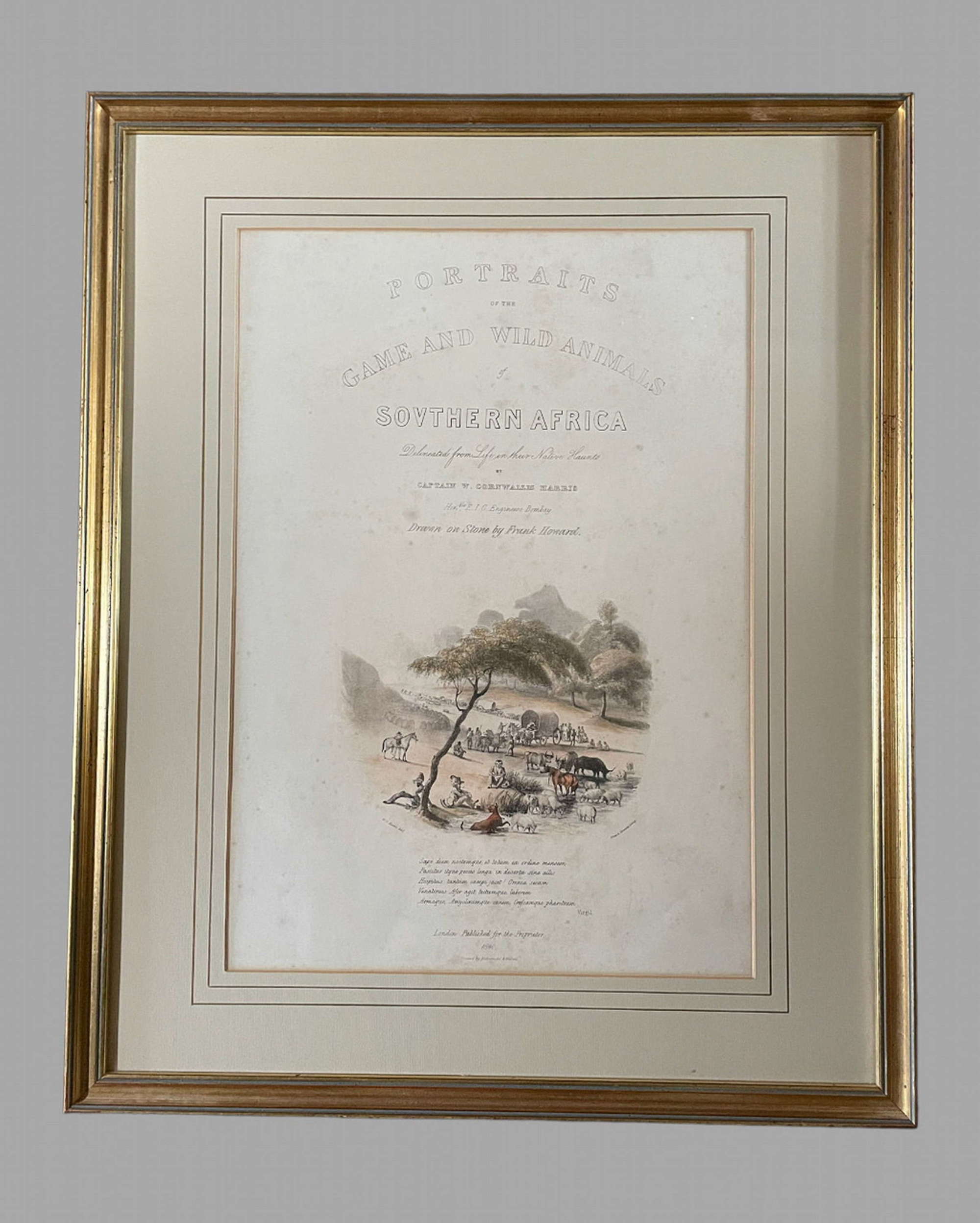 A Rare Set of 24 Framed Lithographs of Game and Wild Animals