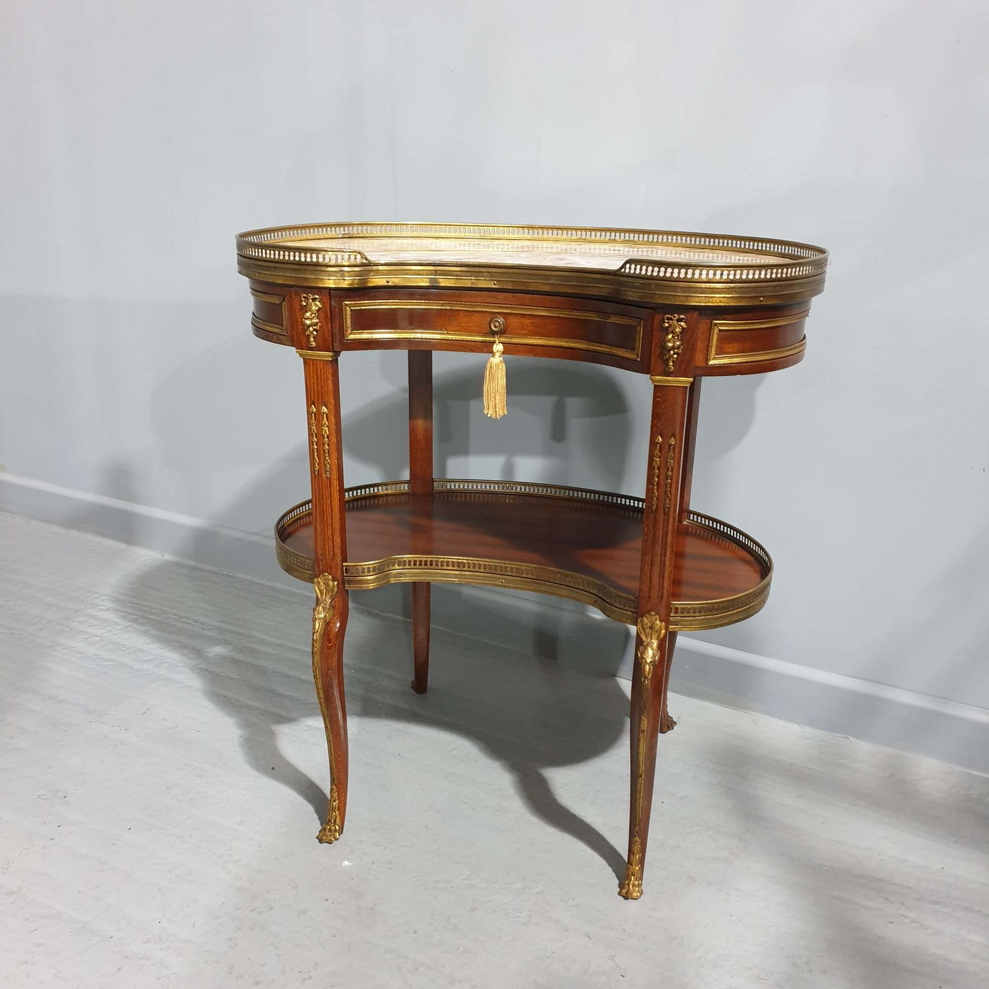 Superb French Kidney Antique Side Table