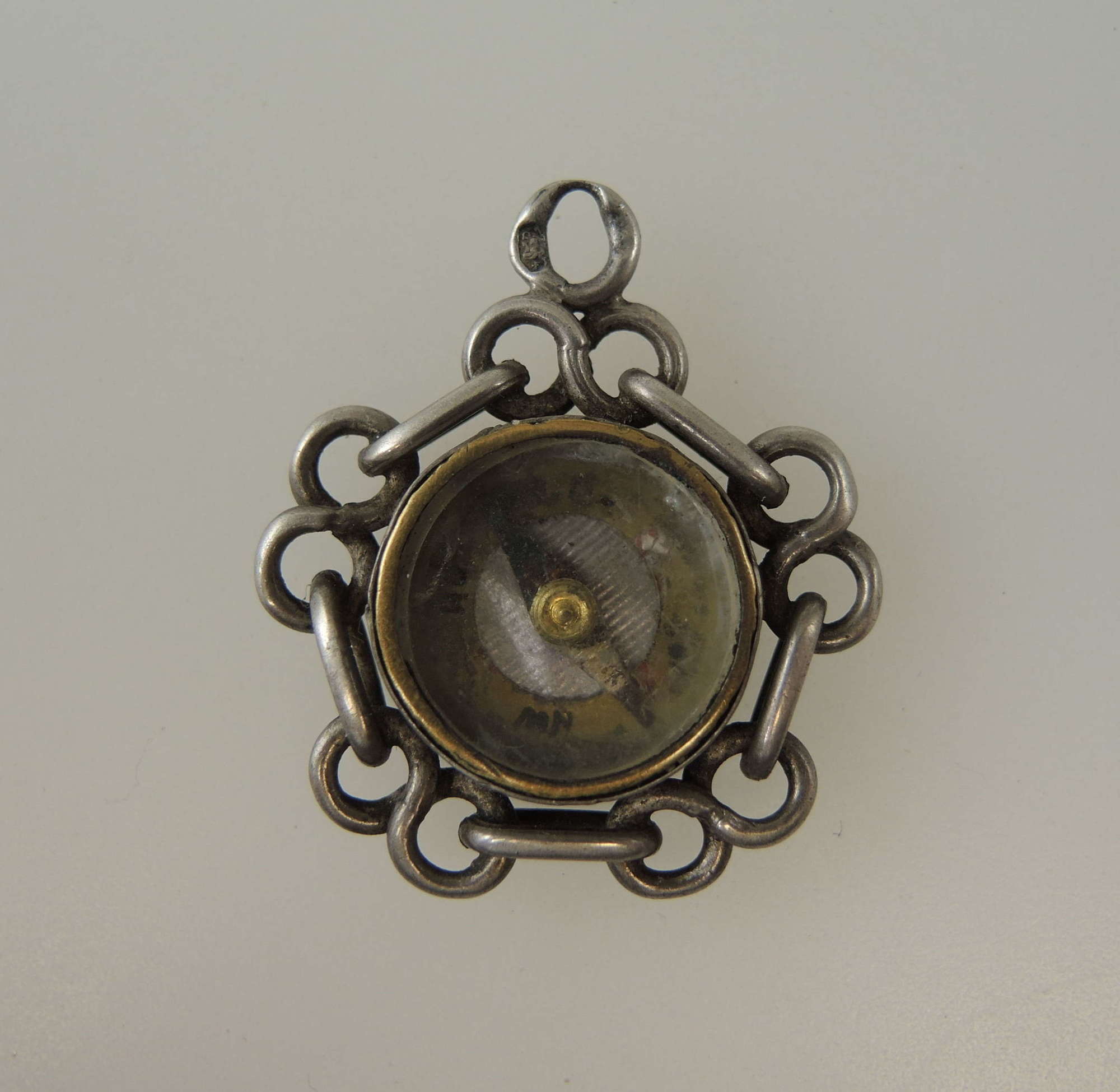 Victorian Silver compass fob c1890