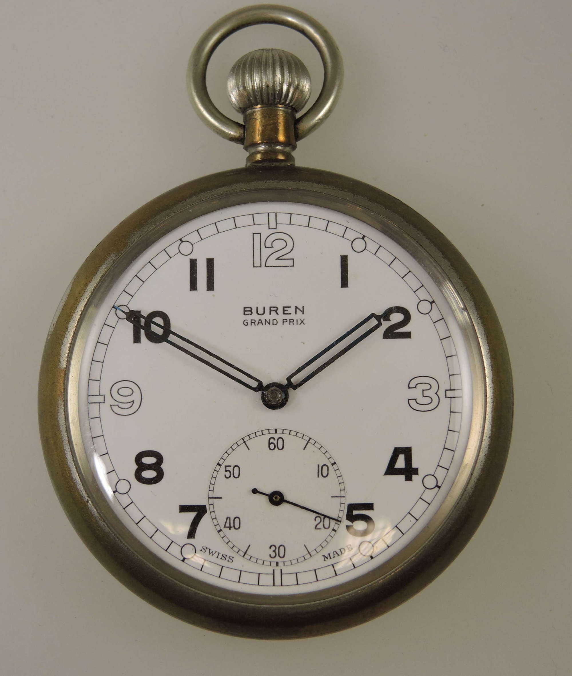 WWII MILITARY Pocket watch by Buren c1940