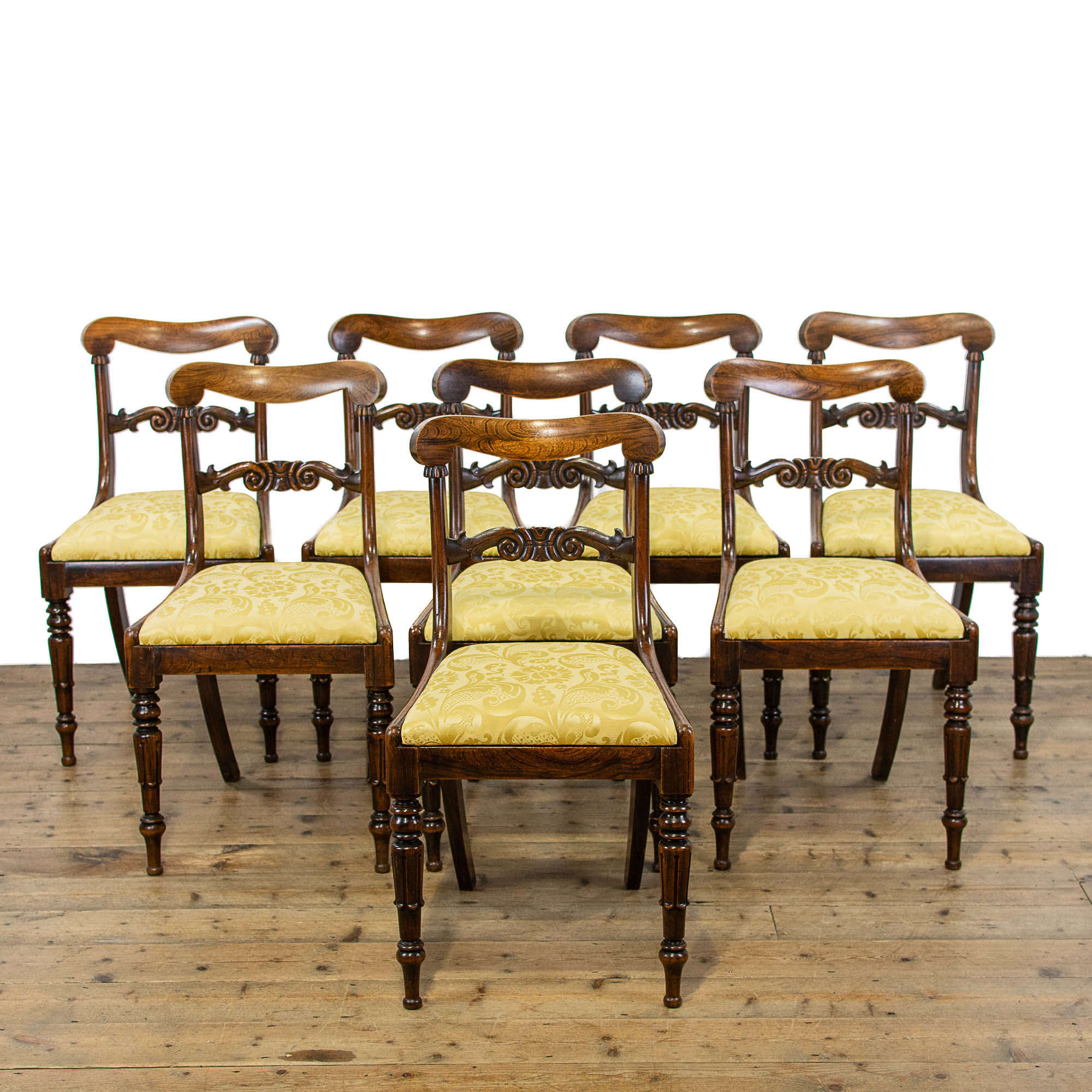 Antique Set Of Eight Regency Dining Chairs
