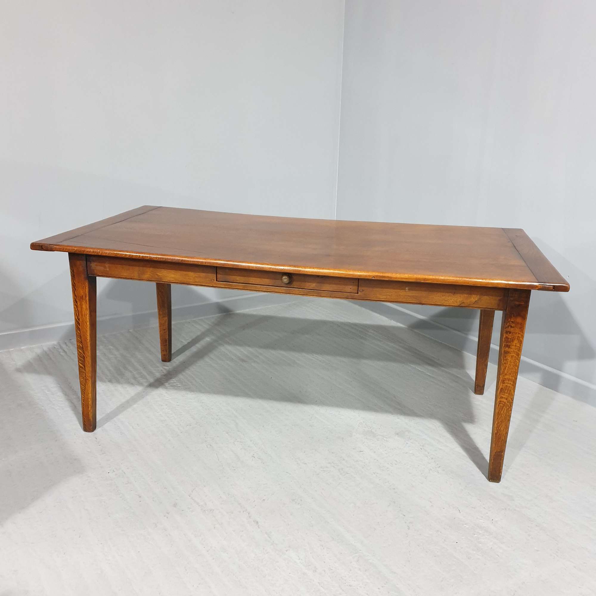 French Oak Plank Kitchen Dining Table