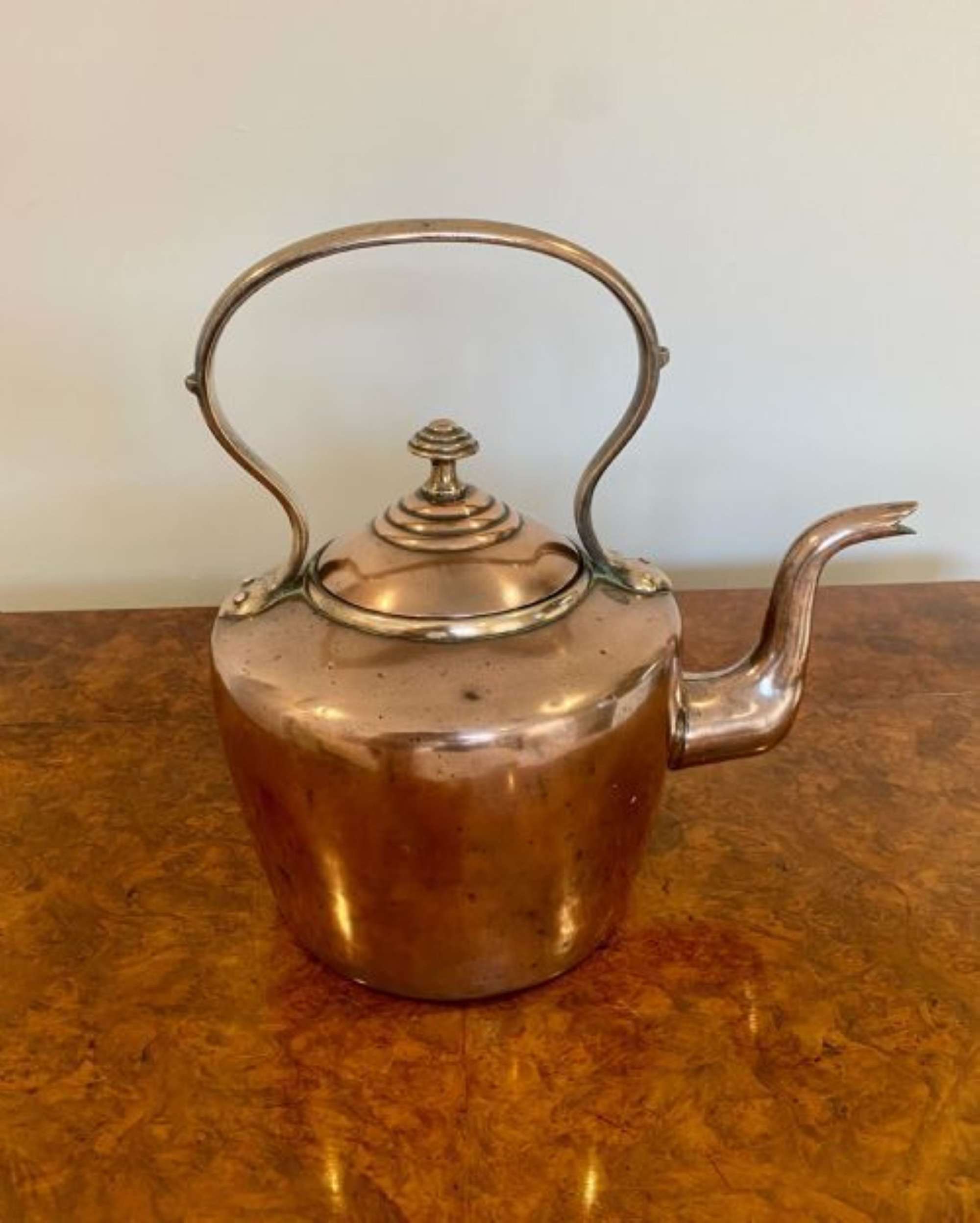 Large Antique George Iii Copper Kettle