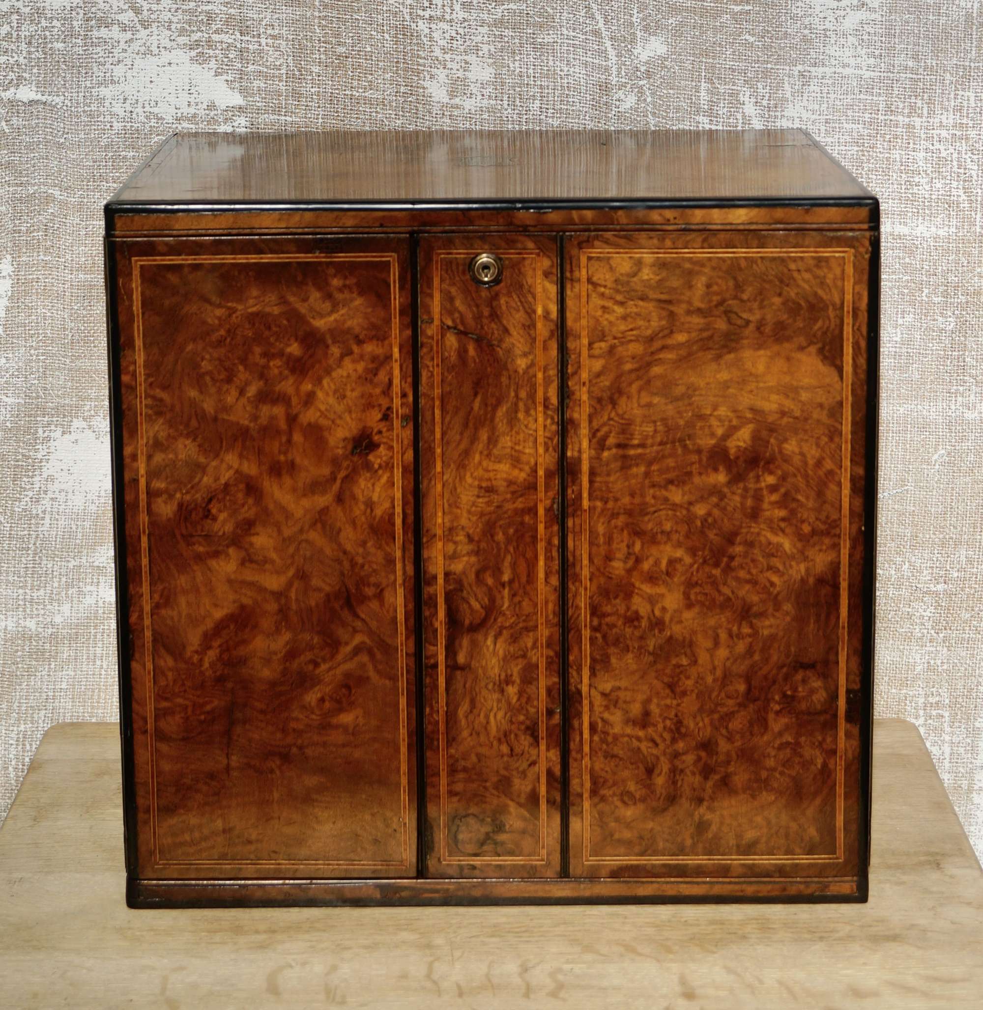 Antique Walnut Collectors Cabinet