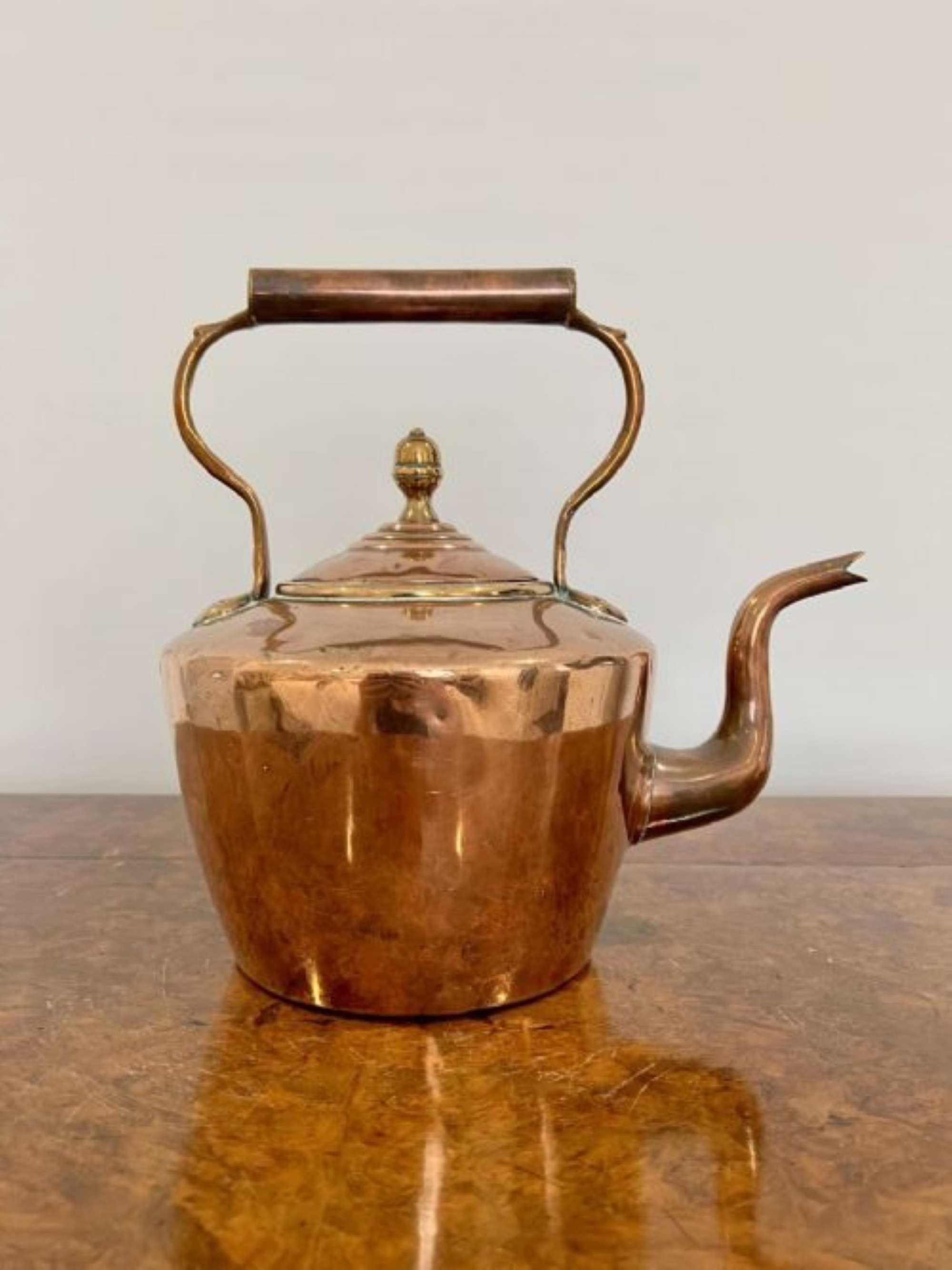 Antique George Iii Quality Copper Kettle