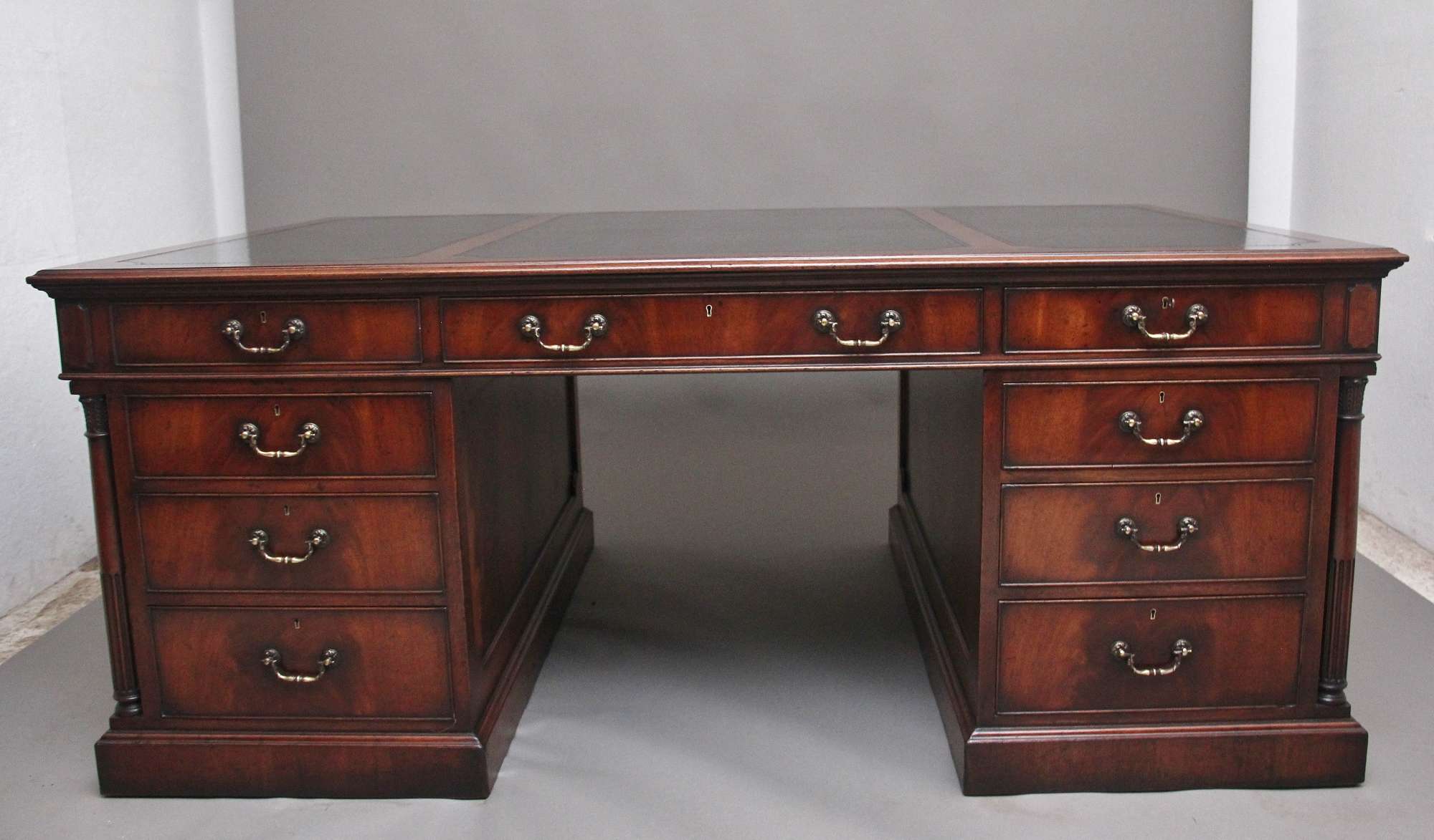 A Large And Impressive Early 20th Century Mahogany Desk