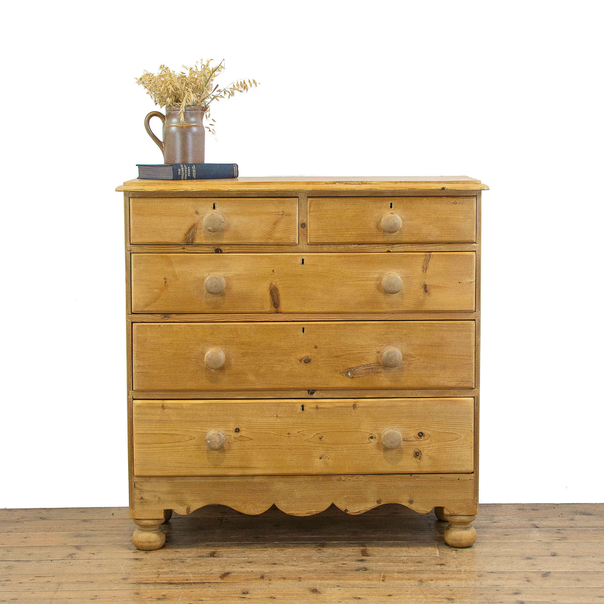 Victorian Antique Pine Chest Of Drawers
