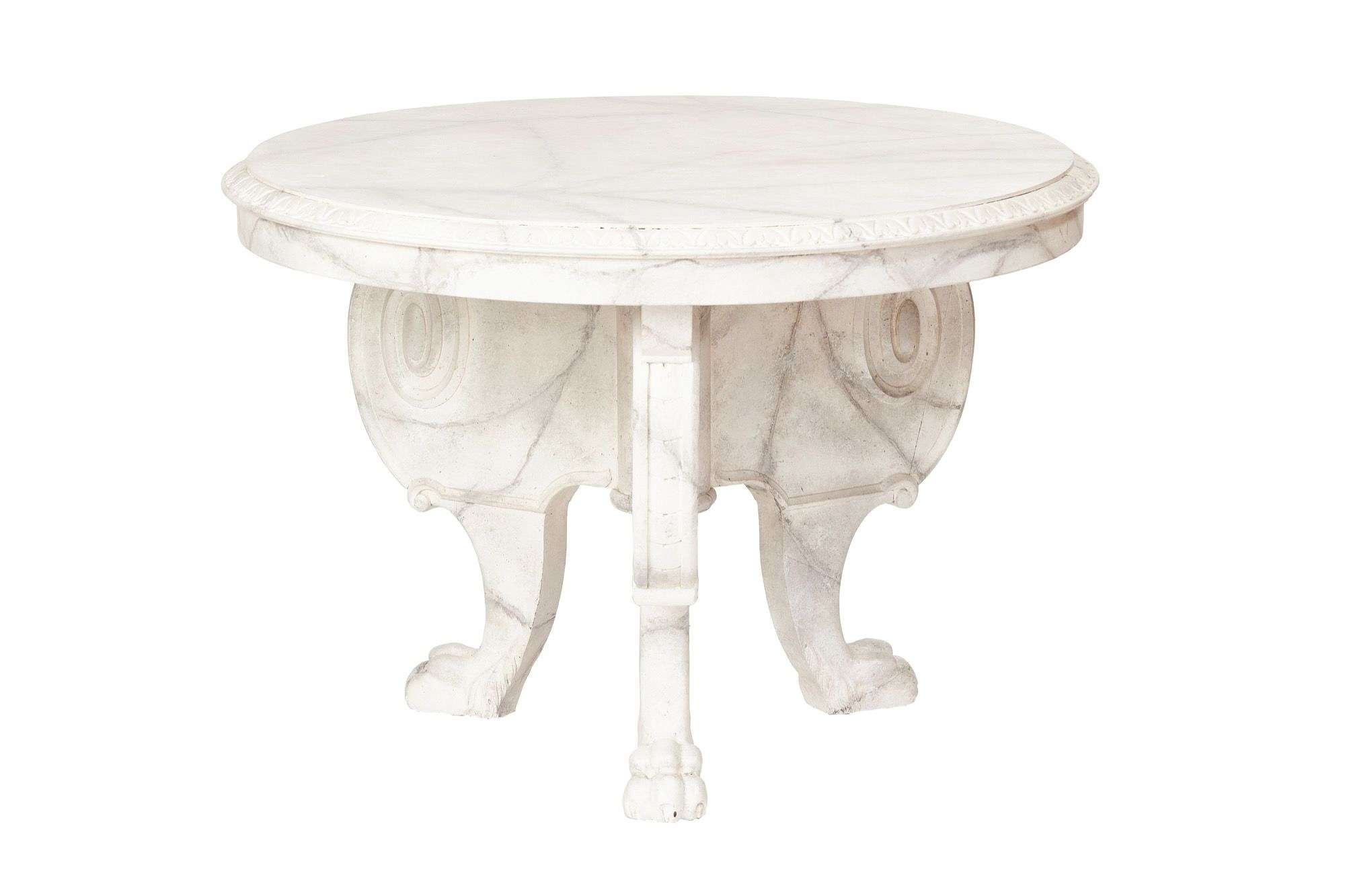 Faux Marble & carved centre table circa 1930s