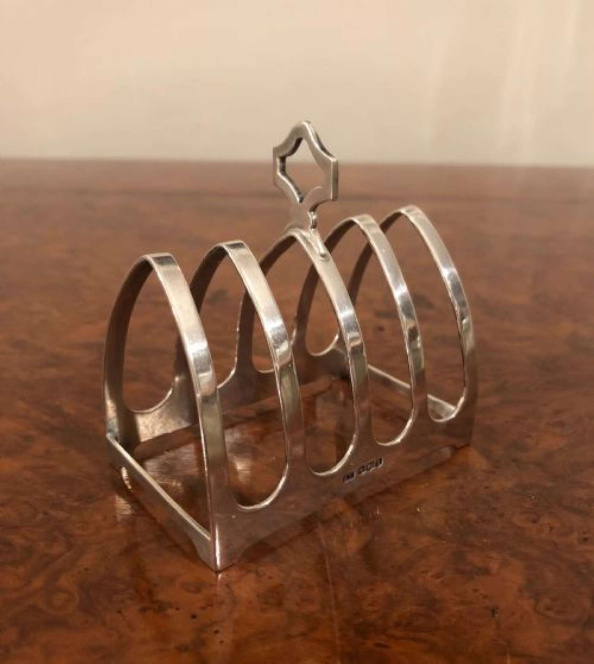 Small Antique Quality Solid Silver Toast Rack