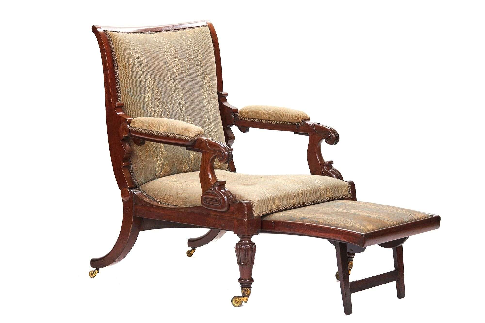 Daws Patent improved Reclining chair circa 1830