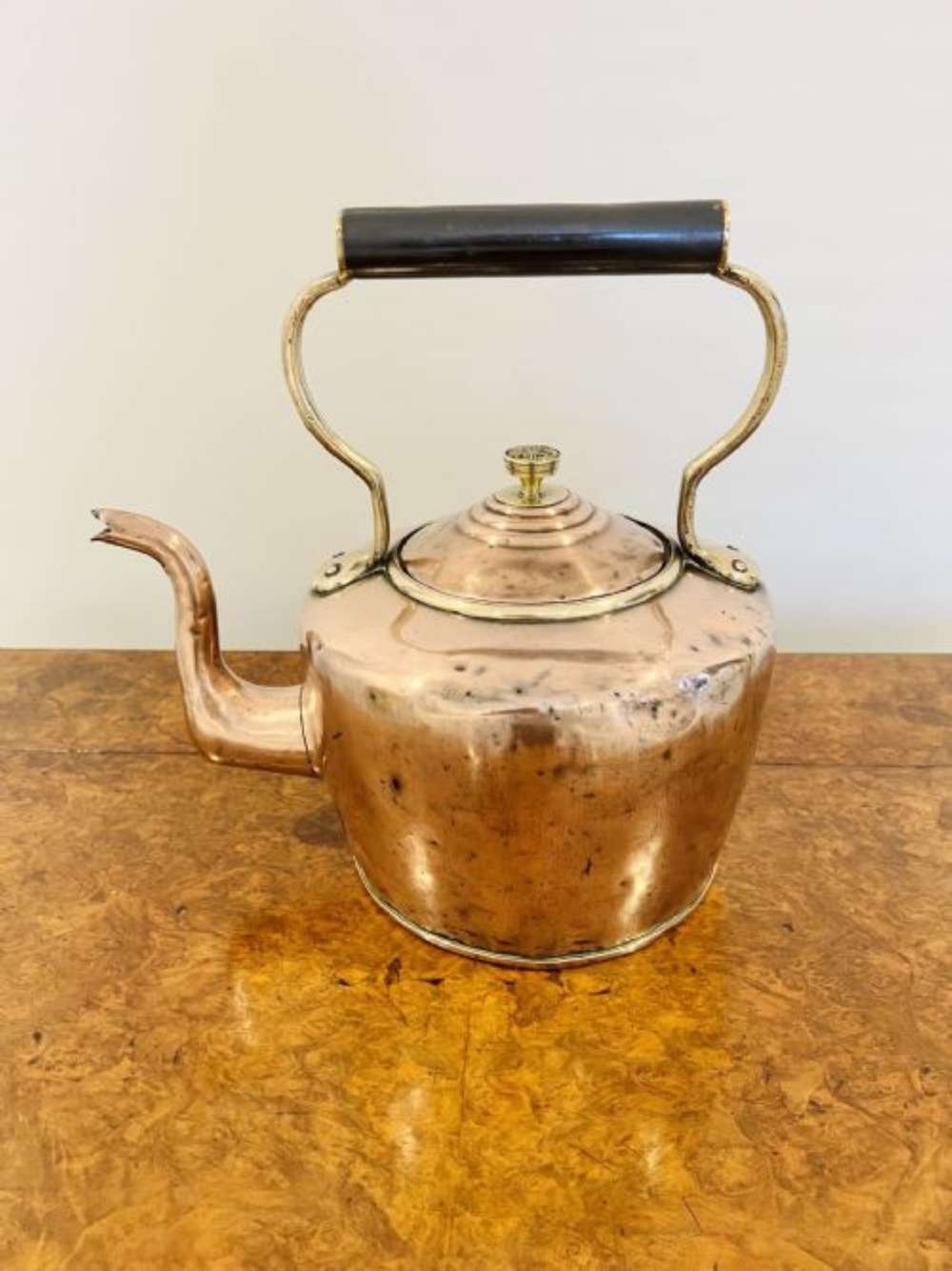 Large Antique George Iii Copper Kettle