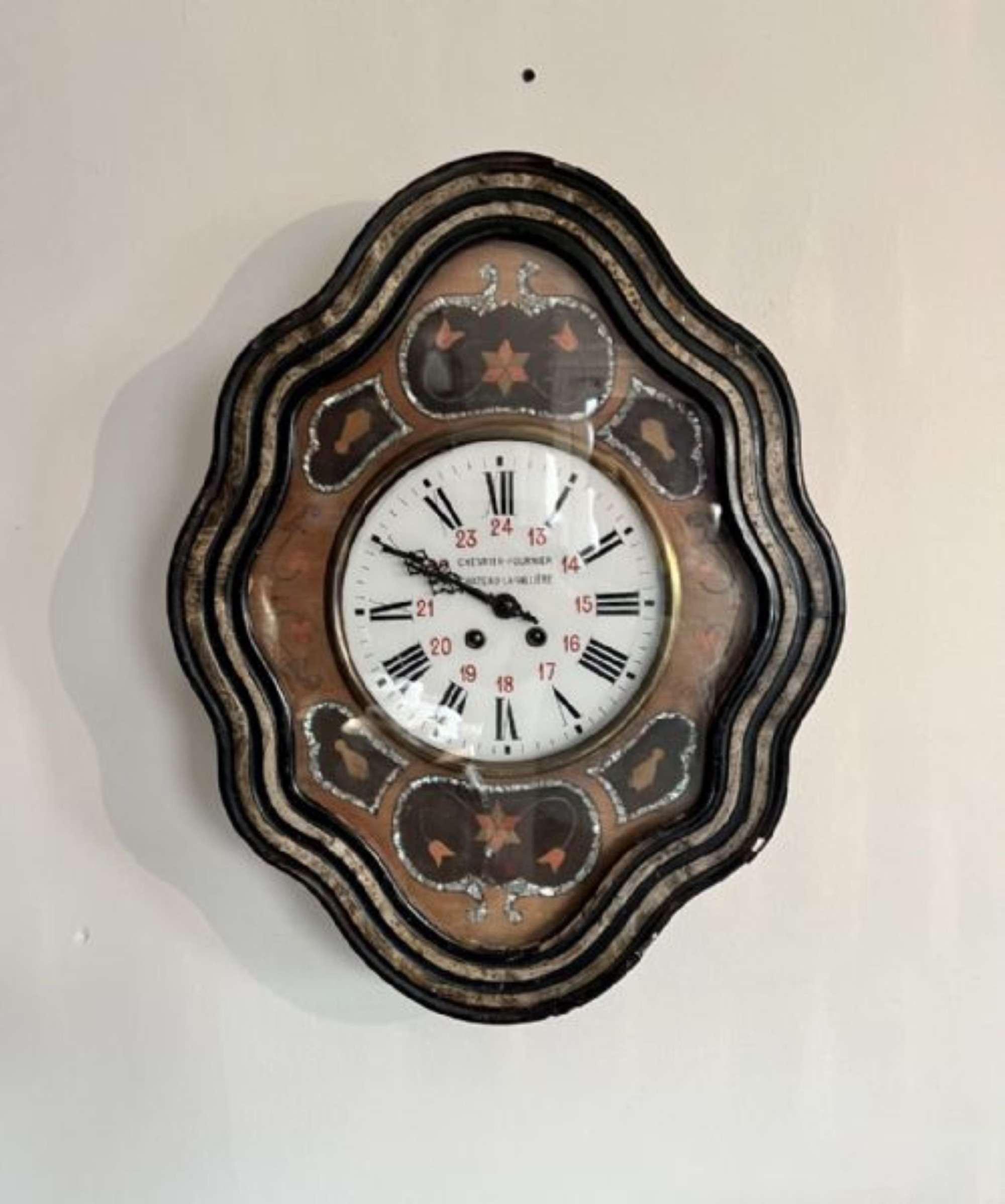 ANTIQUE VICTORIAN QUALITY FRENCH WALL CLOCK