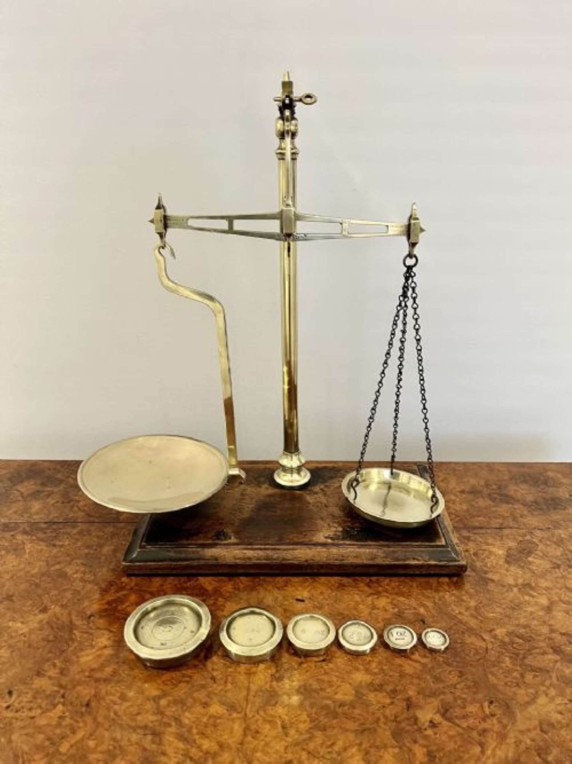 QUALITY SET OF ANTIQUE VICTORIAN BRASS SCALES