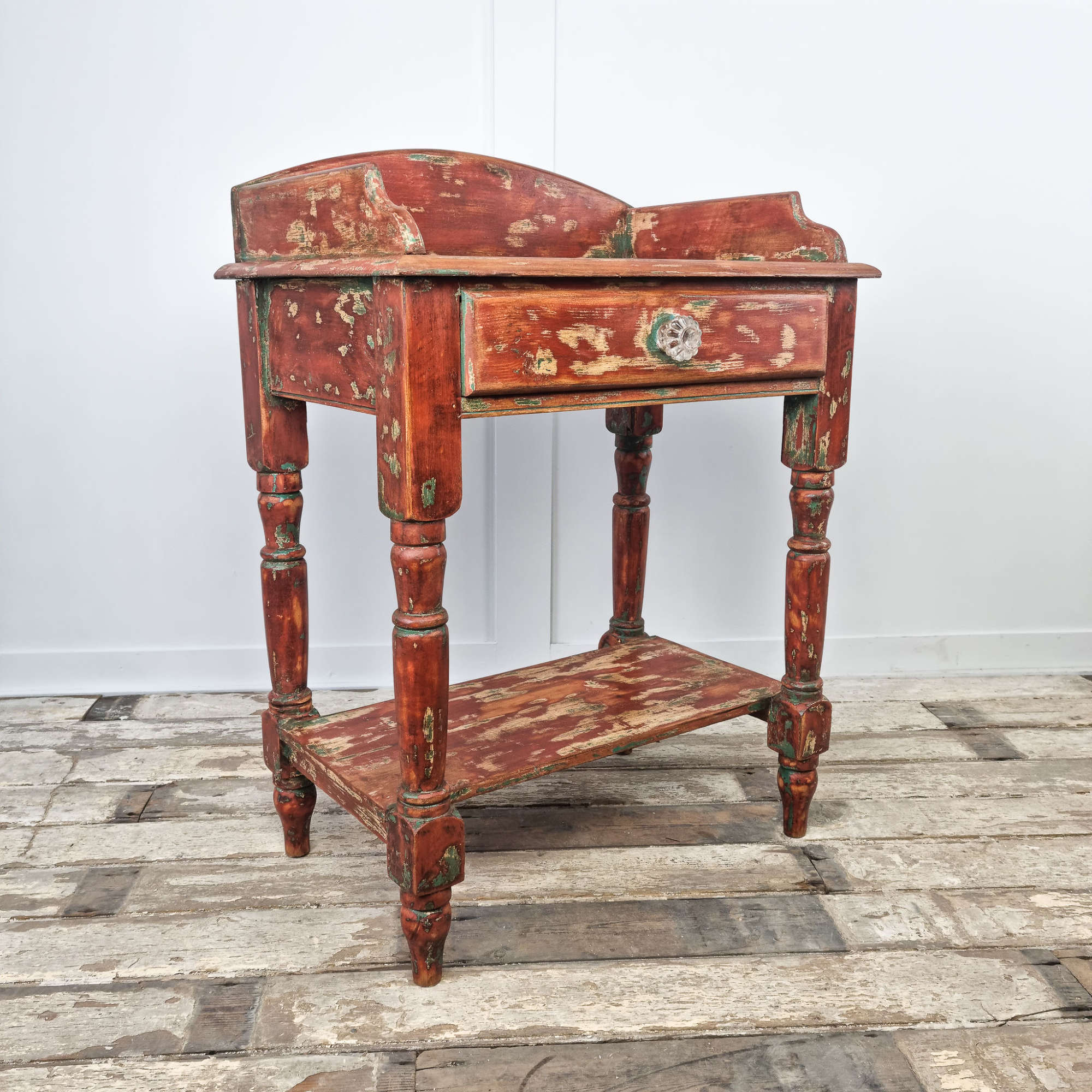 Victorian antique pine washstand | side table | end table | console table | dressing table
