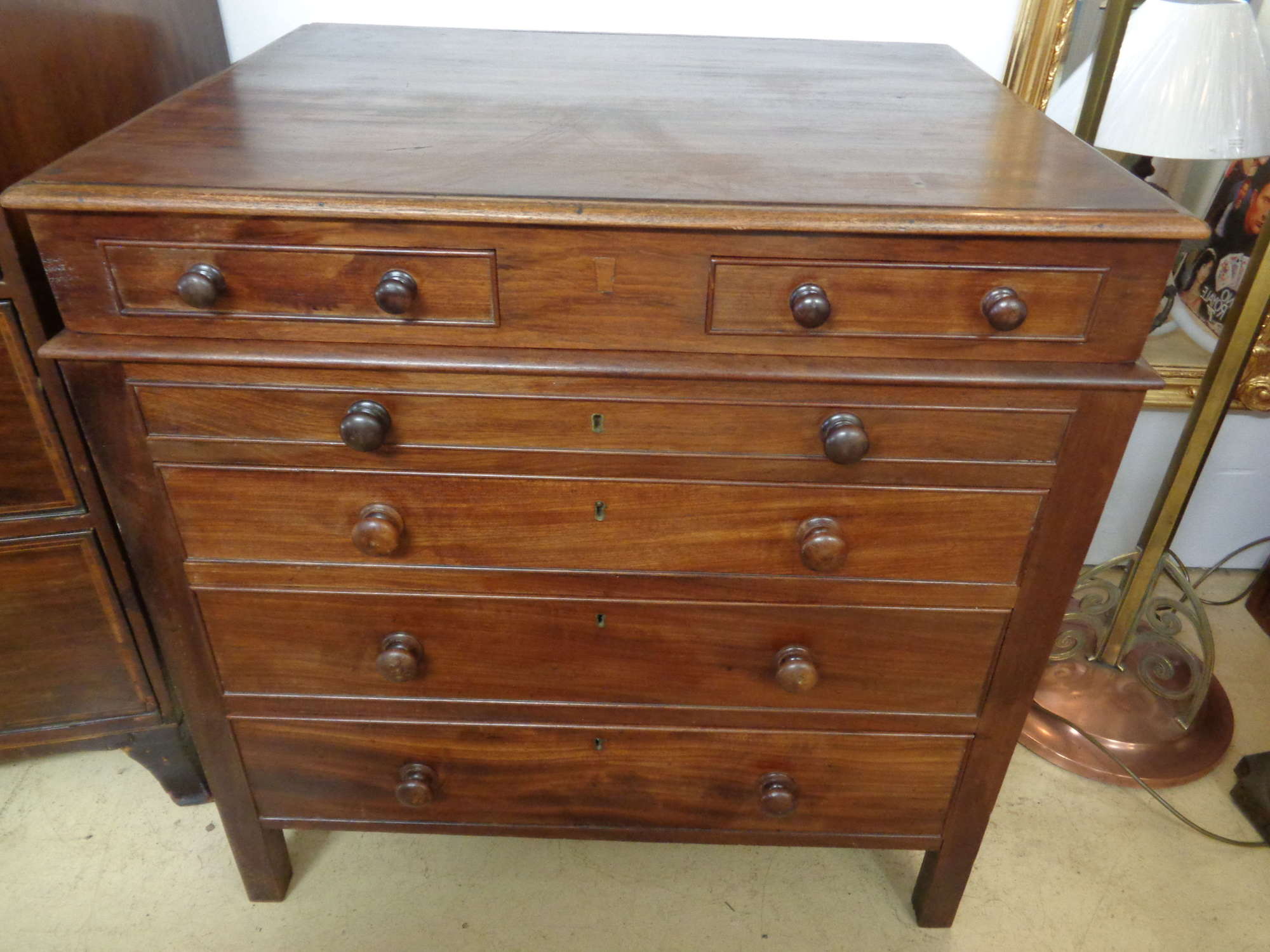 Antique Chest of Drawers 3 Full Drawers & 2 Small Drawers