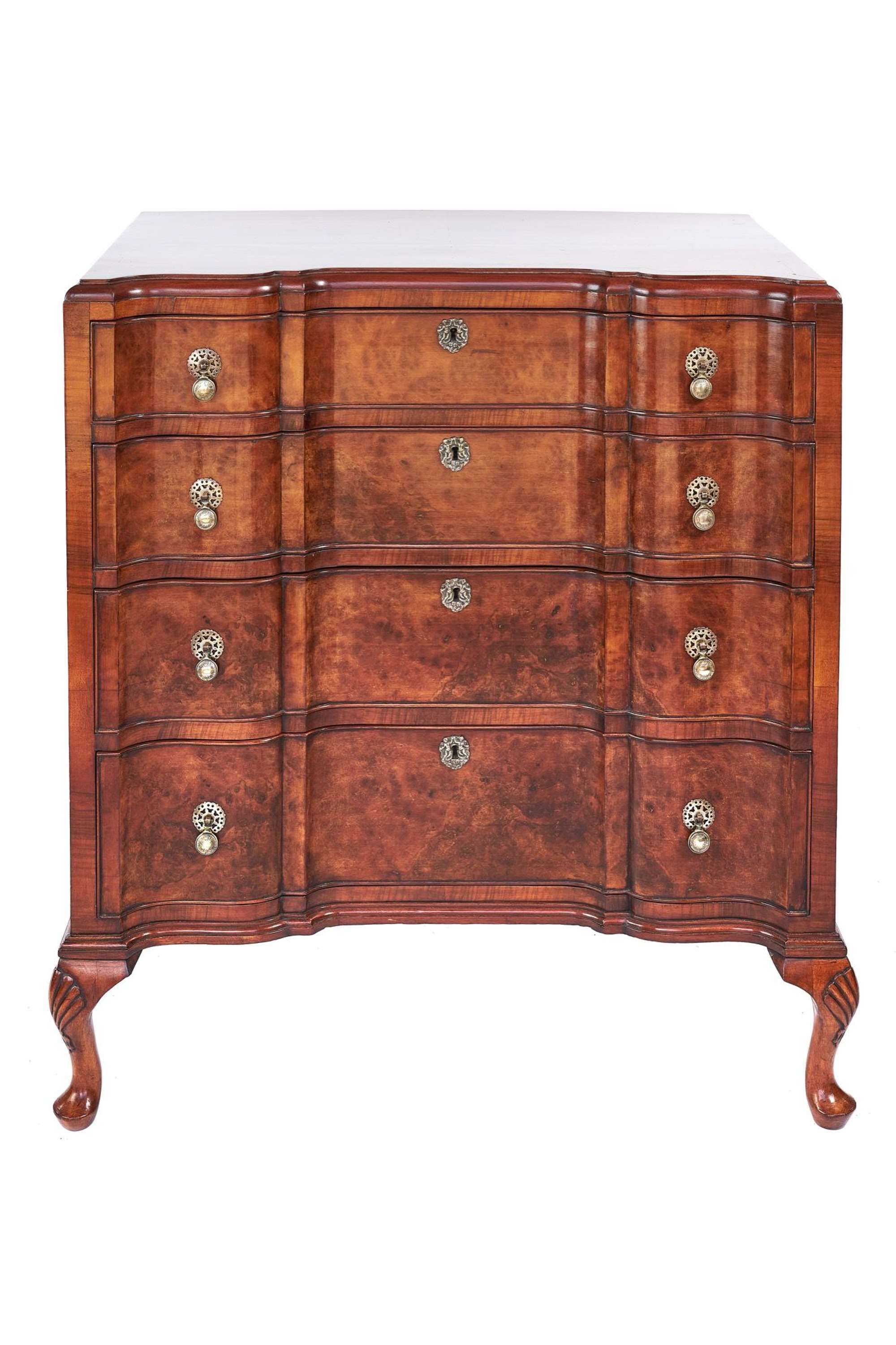 Georgian Revival Walnut 4 drawer chest circa 1920s