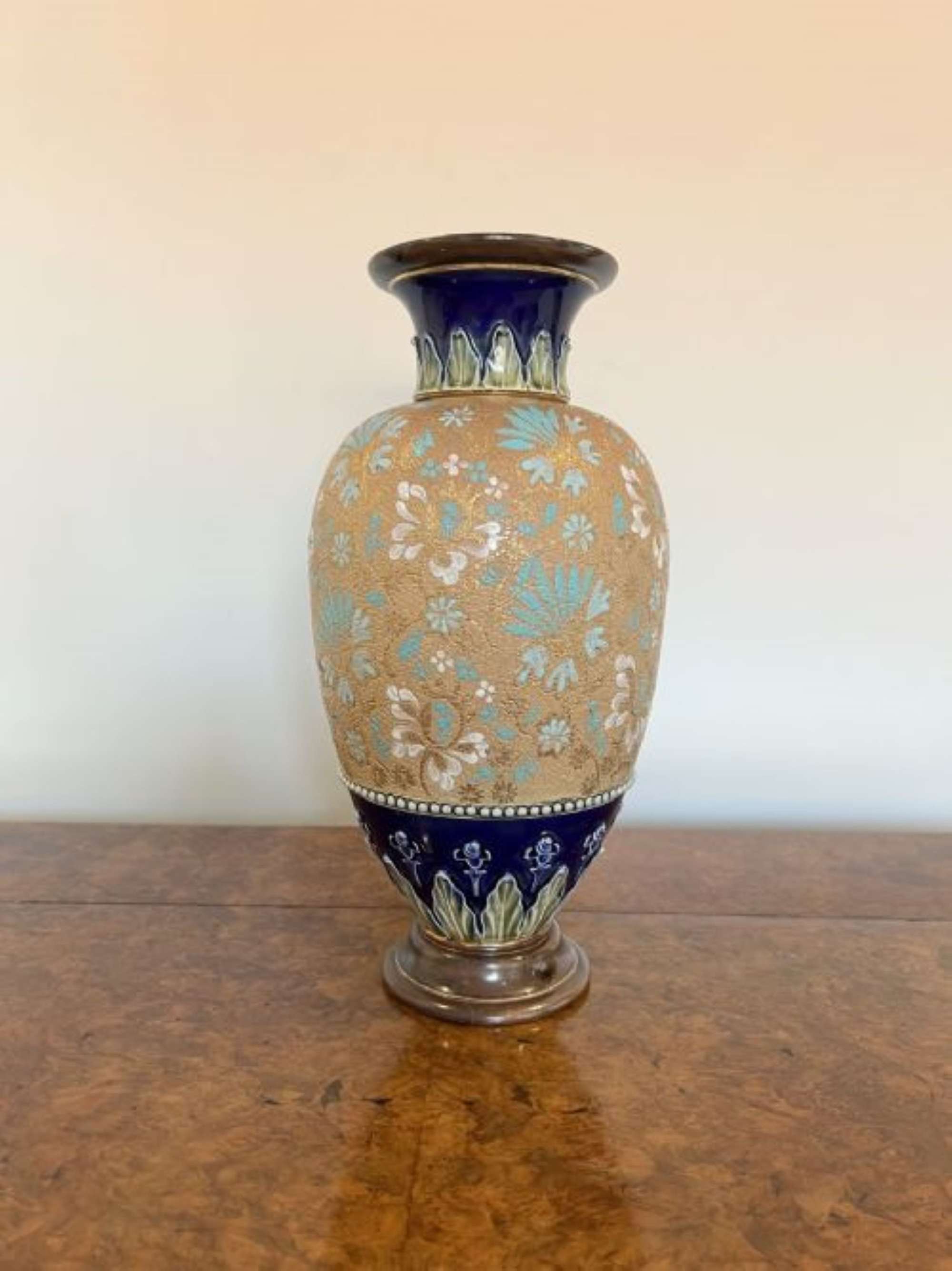Impressive Antique Victorian Dolton Vase