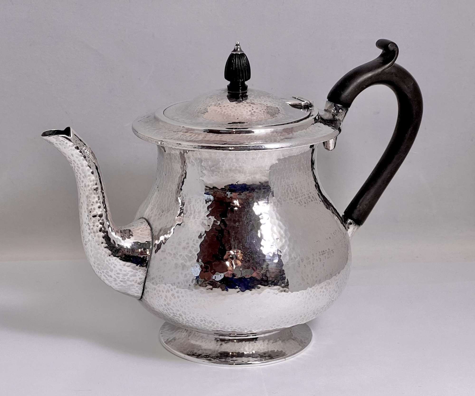 Arts and Crafts silver teapot by Sybil Dunlop, London 1930.