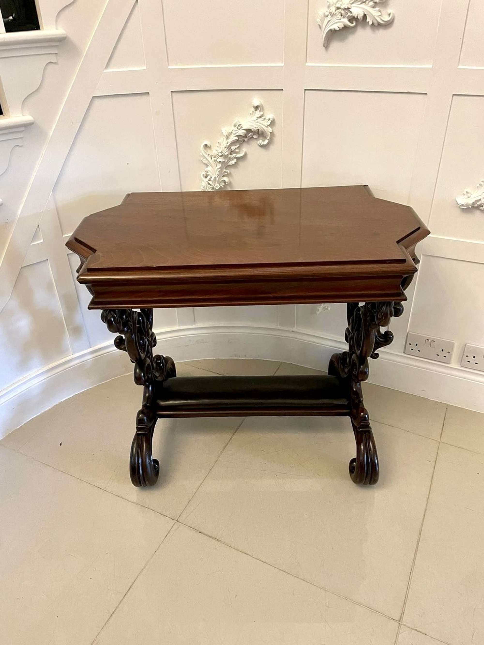 Outstanding Quality 19th Century Antique Carved Mahogany Freestanding Centre/Side Table