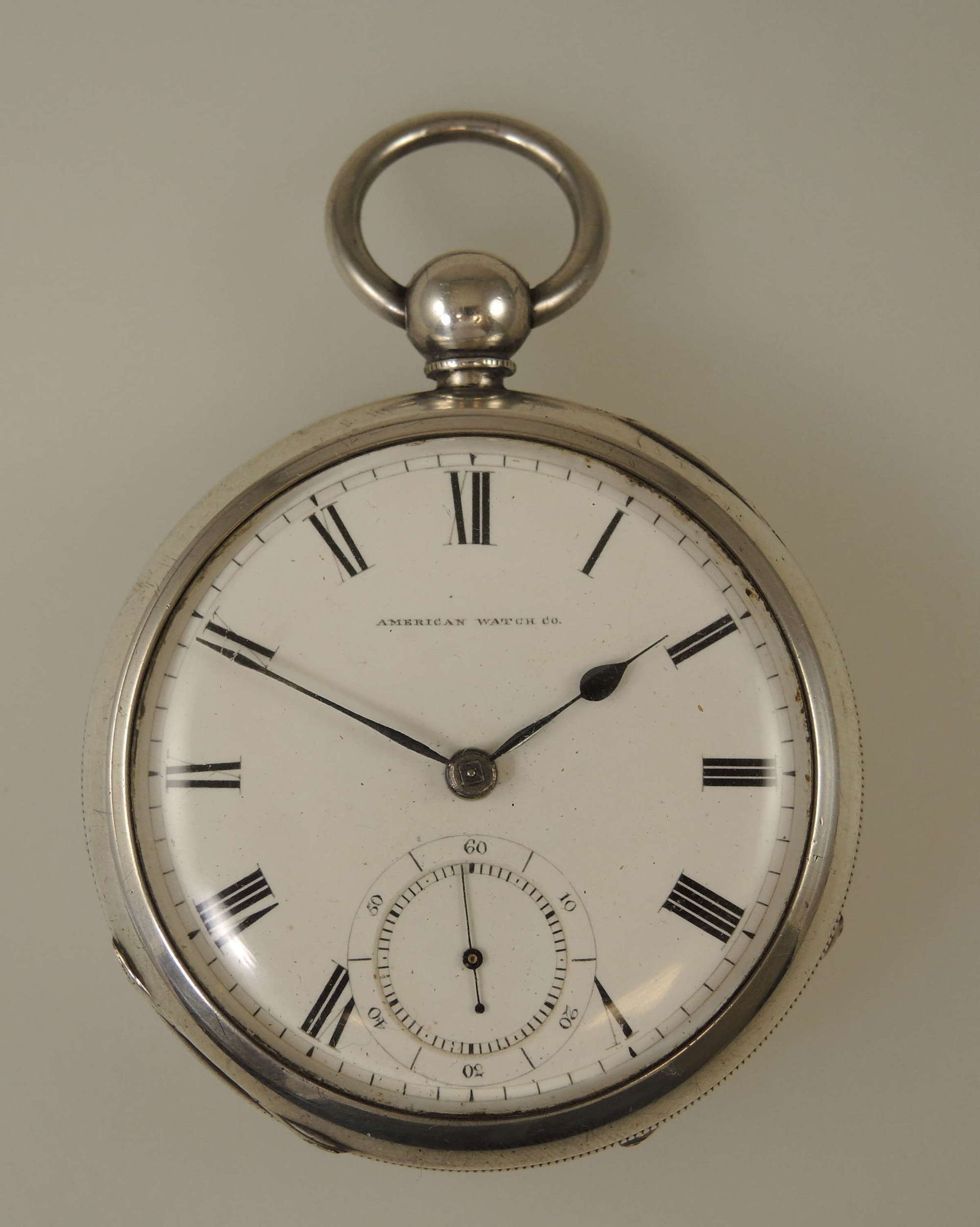 Rare Waltham Wm Ellery Sterling silver pocket watch c1874