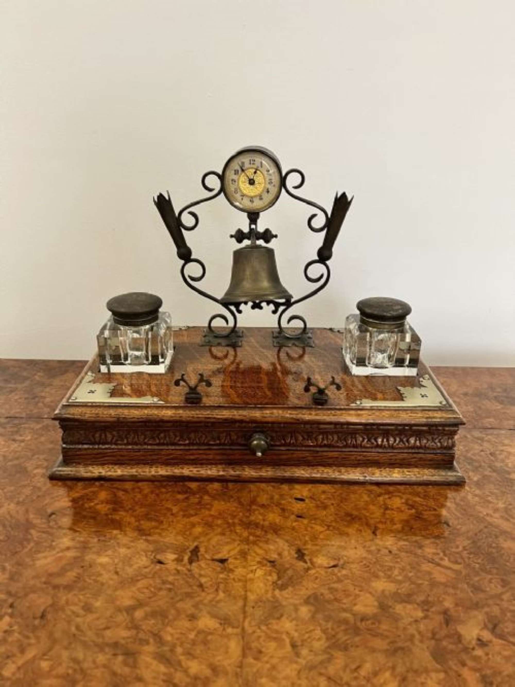 Unusual Quality Antique Victorian Desk Set