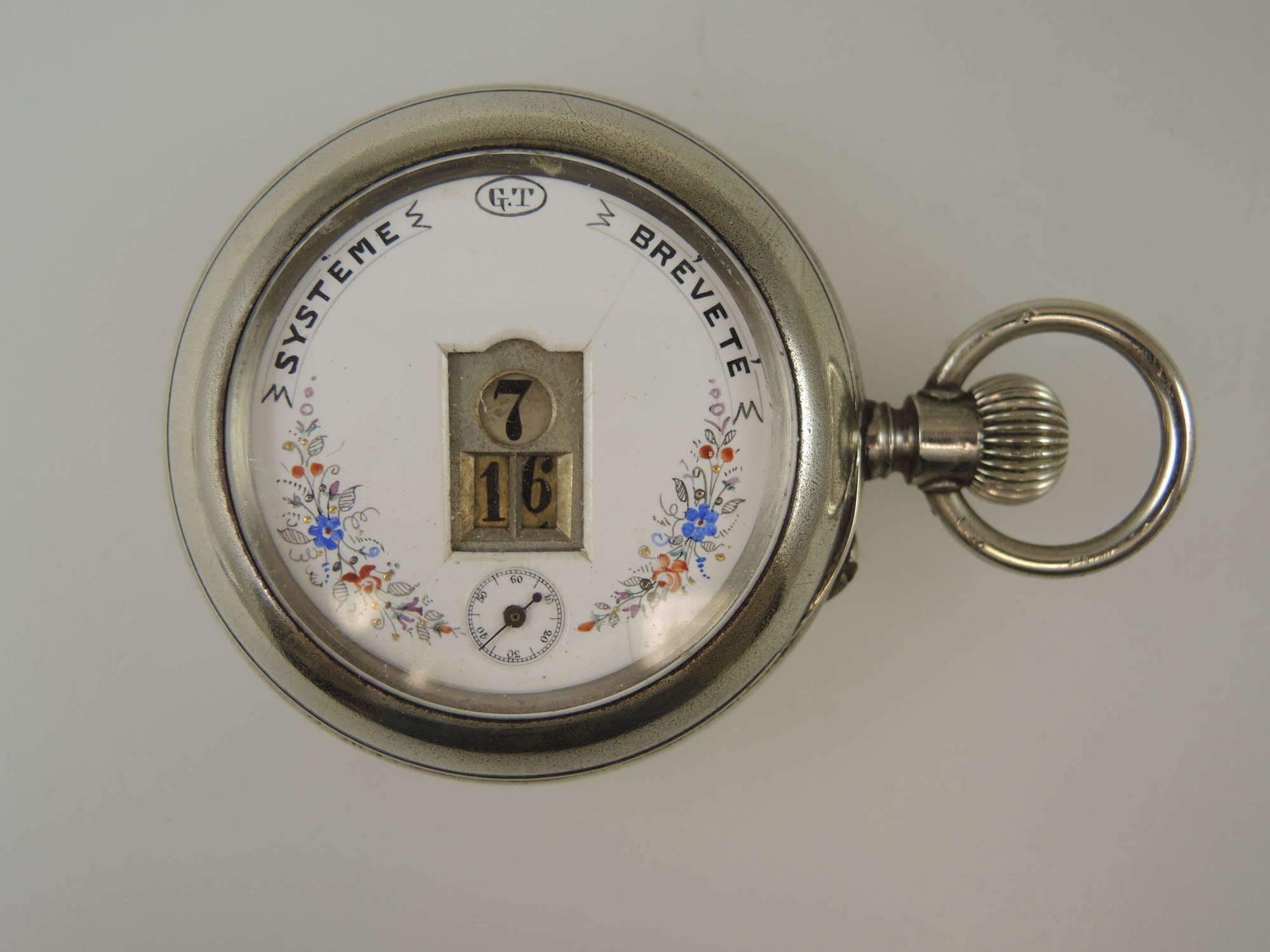 Unusual Jump Digital pocket watch. GT Patent.  c1880