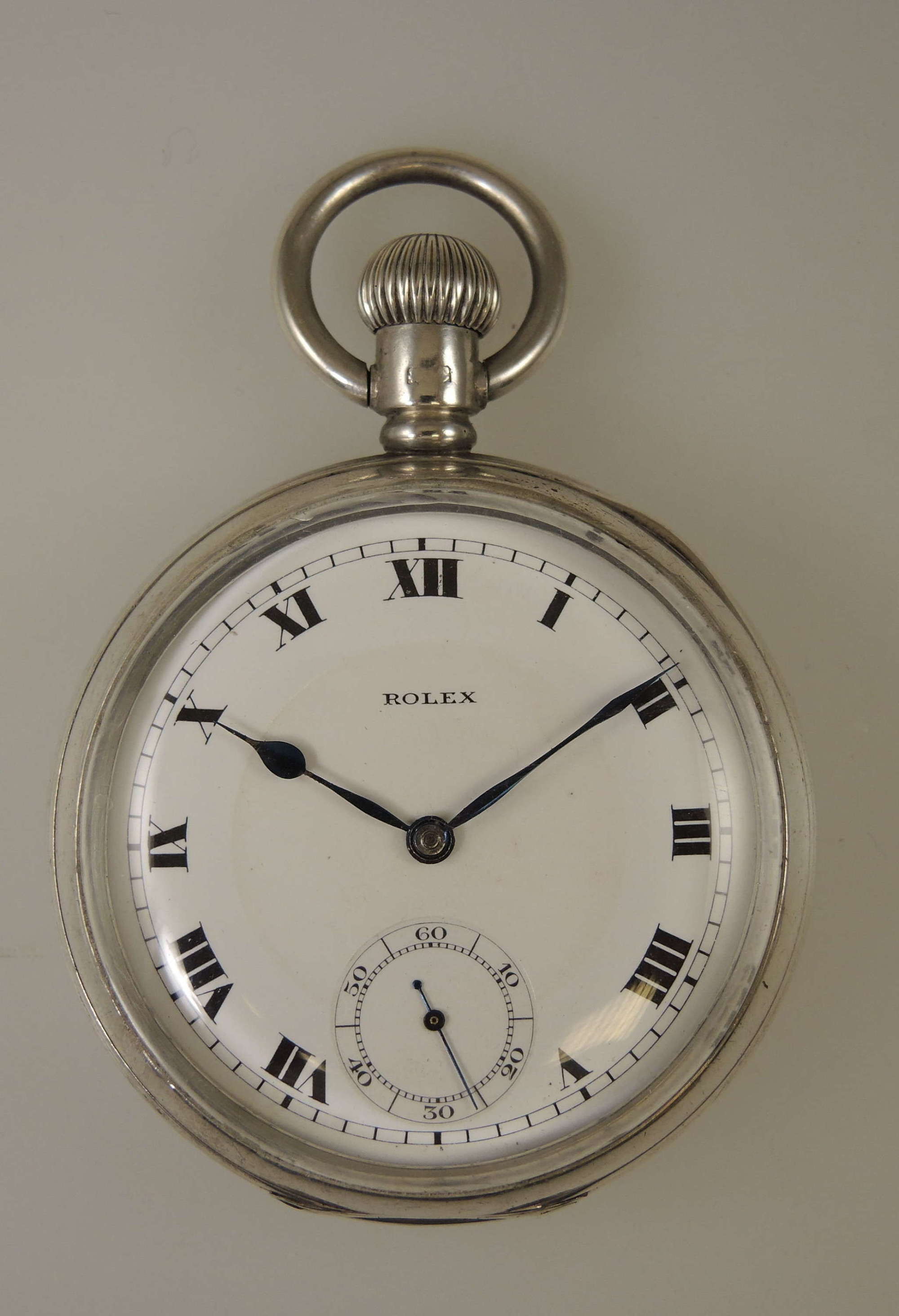 English silver vintage Rolex pocket watch. Extra Prima c1927