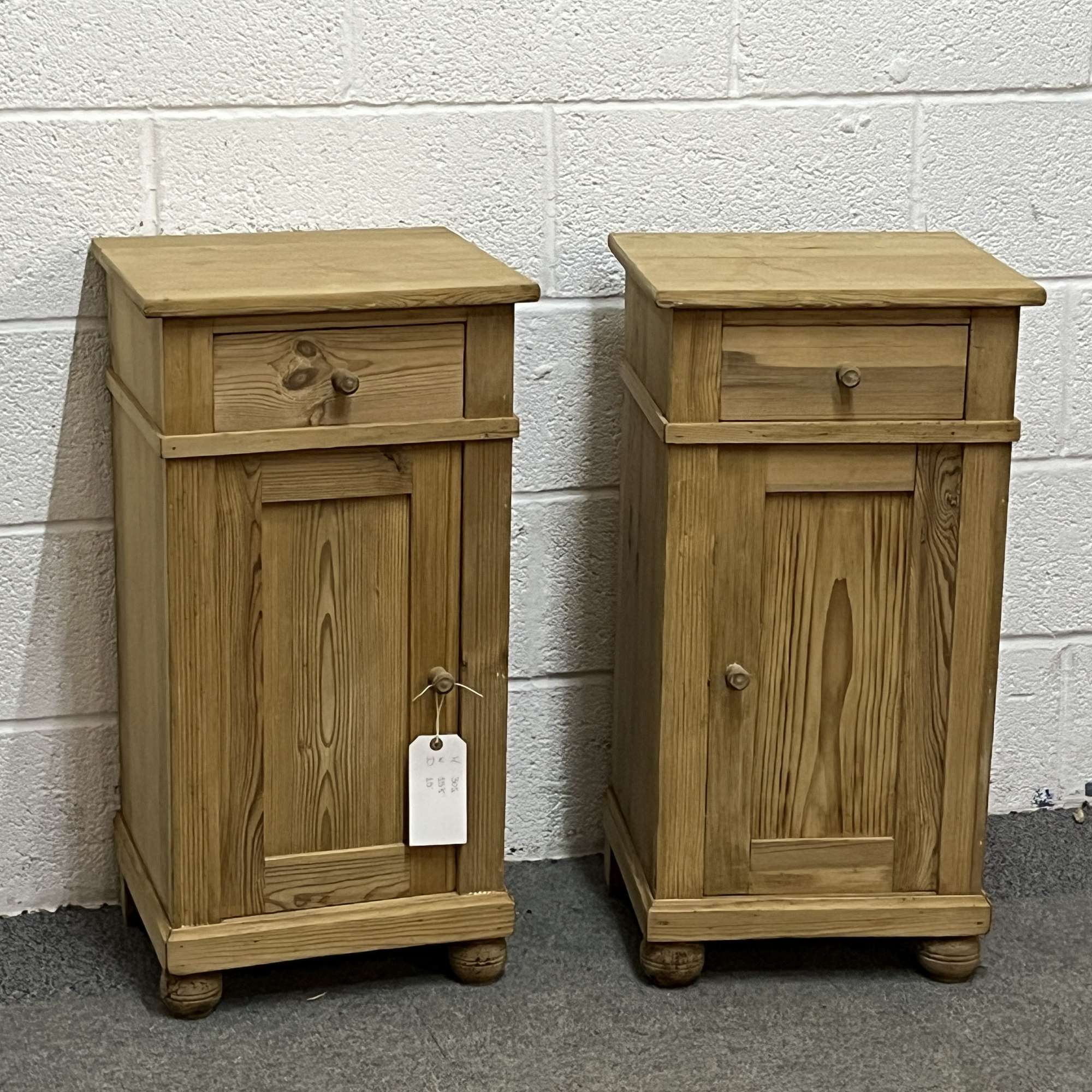 Pair Of Antique Pine Bedside Cupboards