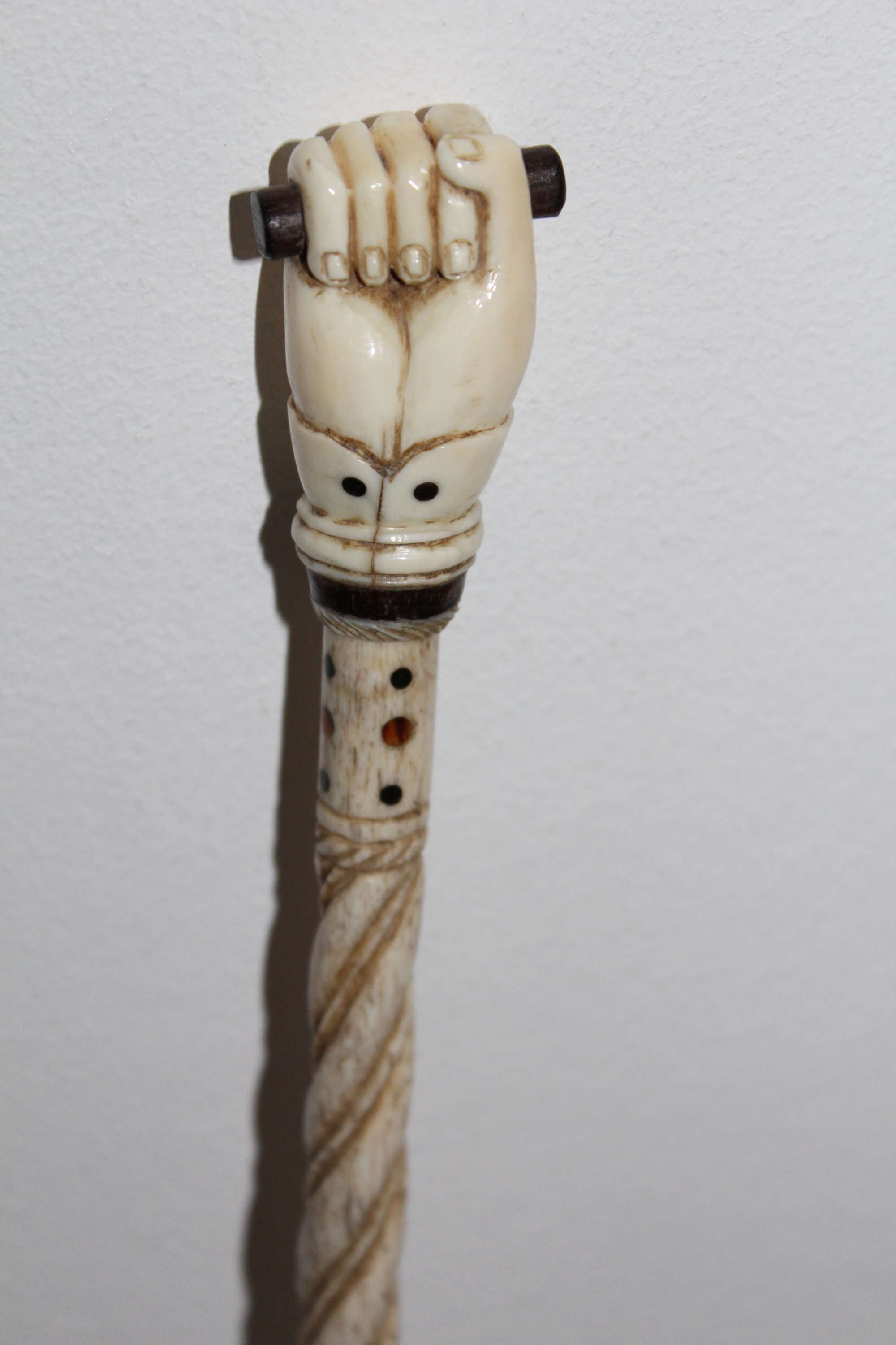 A Fine And Early 19th Century Mariners Whalebone Walking Stick
