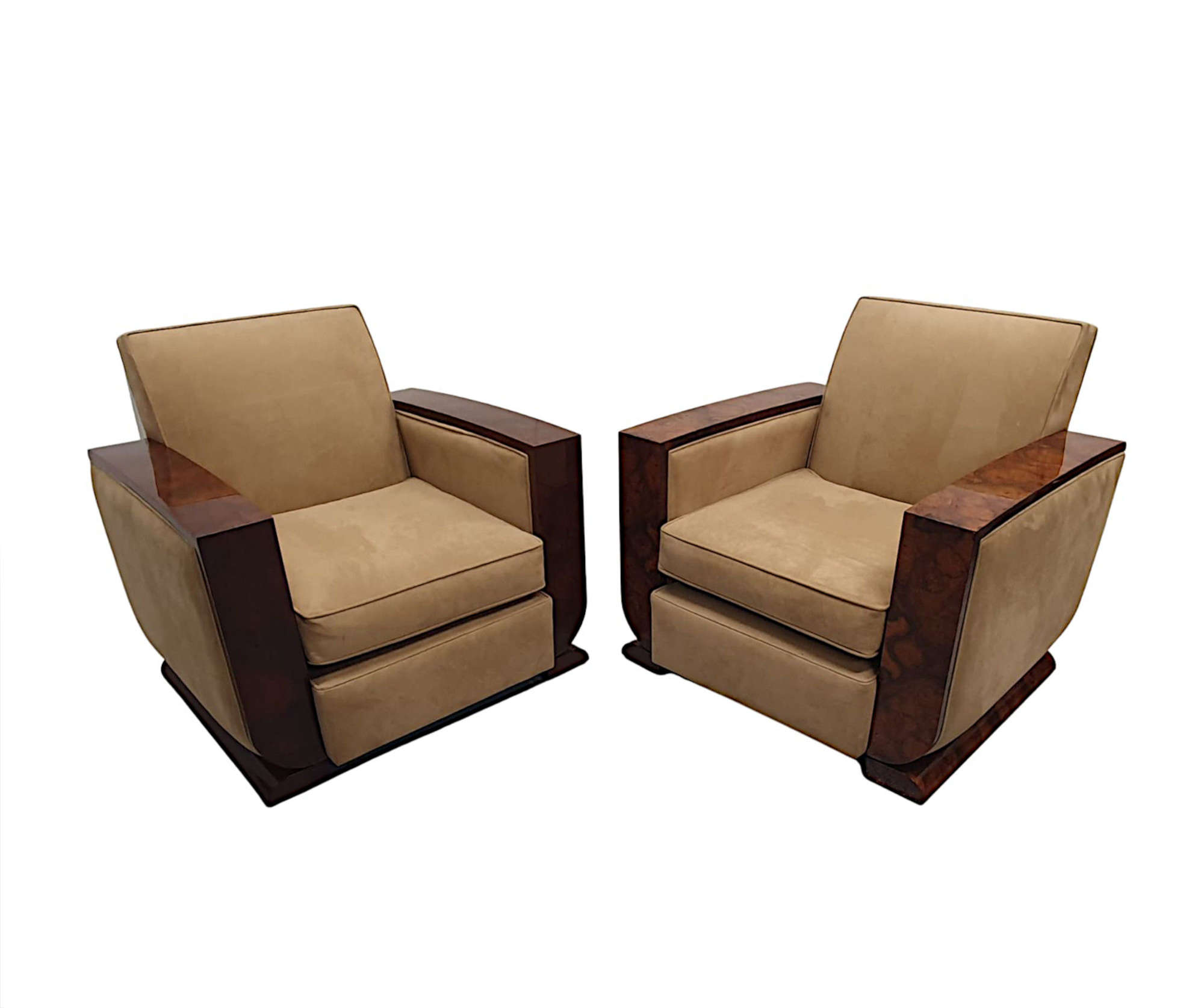 A Fabulous Pair Of 20th Century Art Deco Style Armchairs