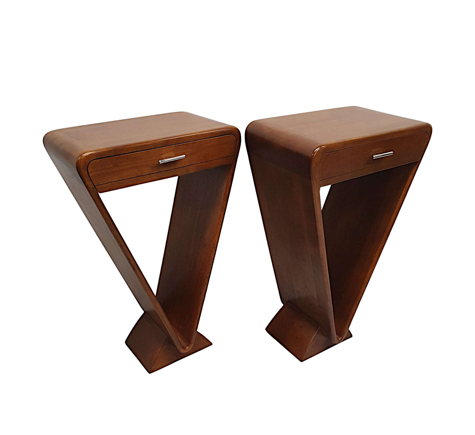 A Fabulous Pair Of Bedside Or Vintage Side Tables In The Art Deco Style