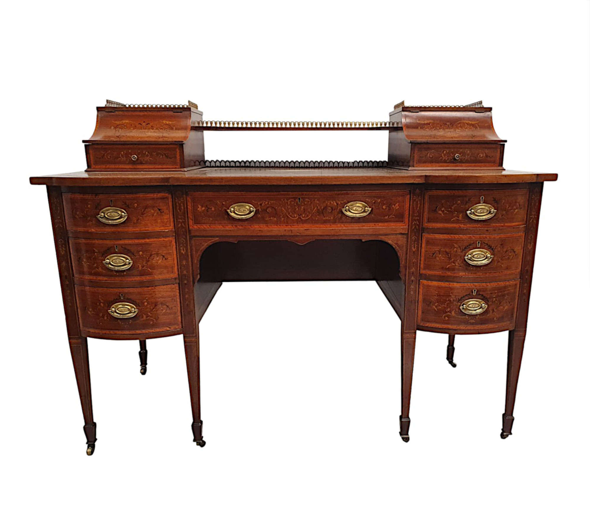 A Stunning Edwardian Desk In The Carlton House Style By Maple Of London