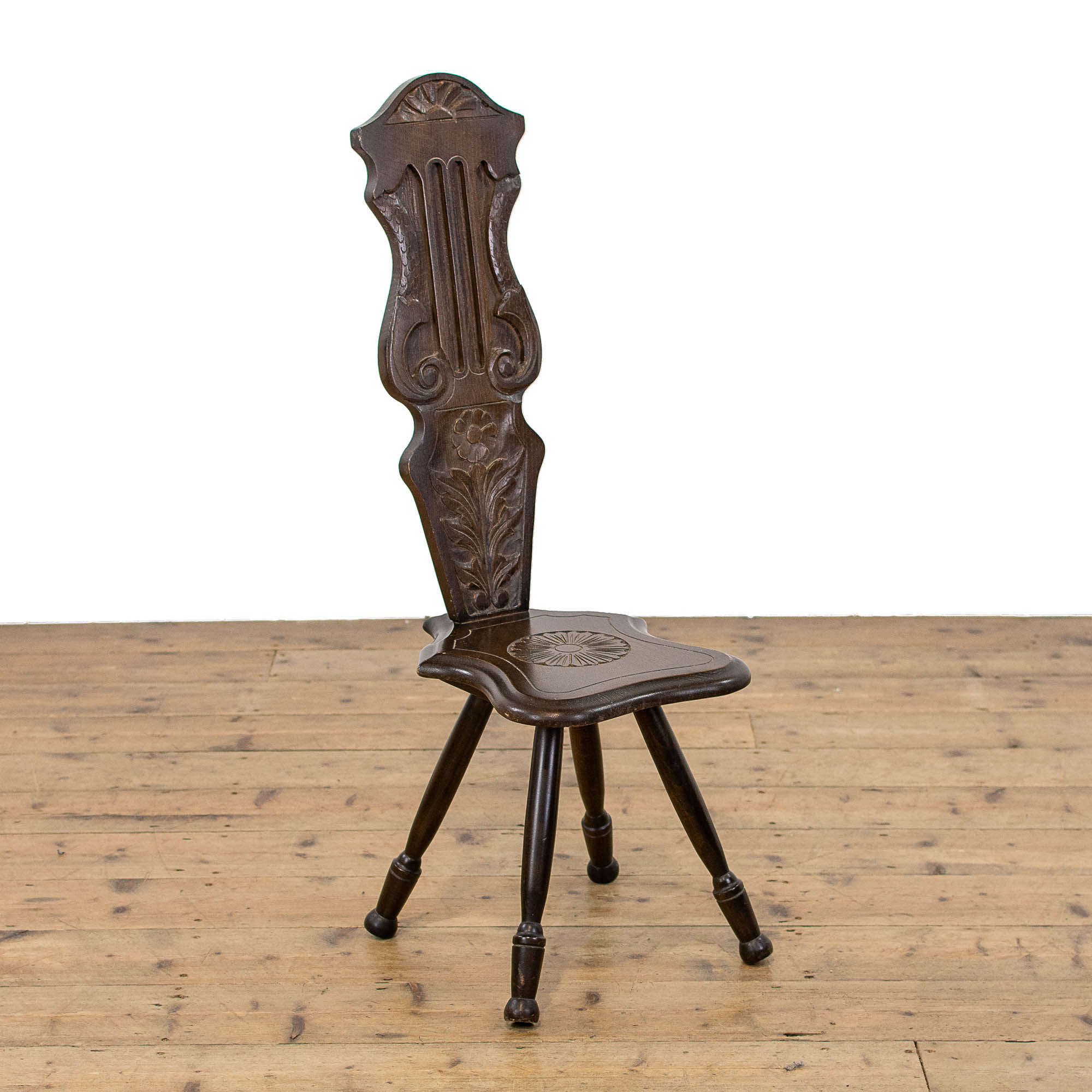 Antique Welsh Oak Spinning Chair