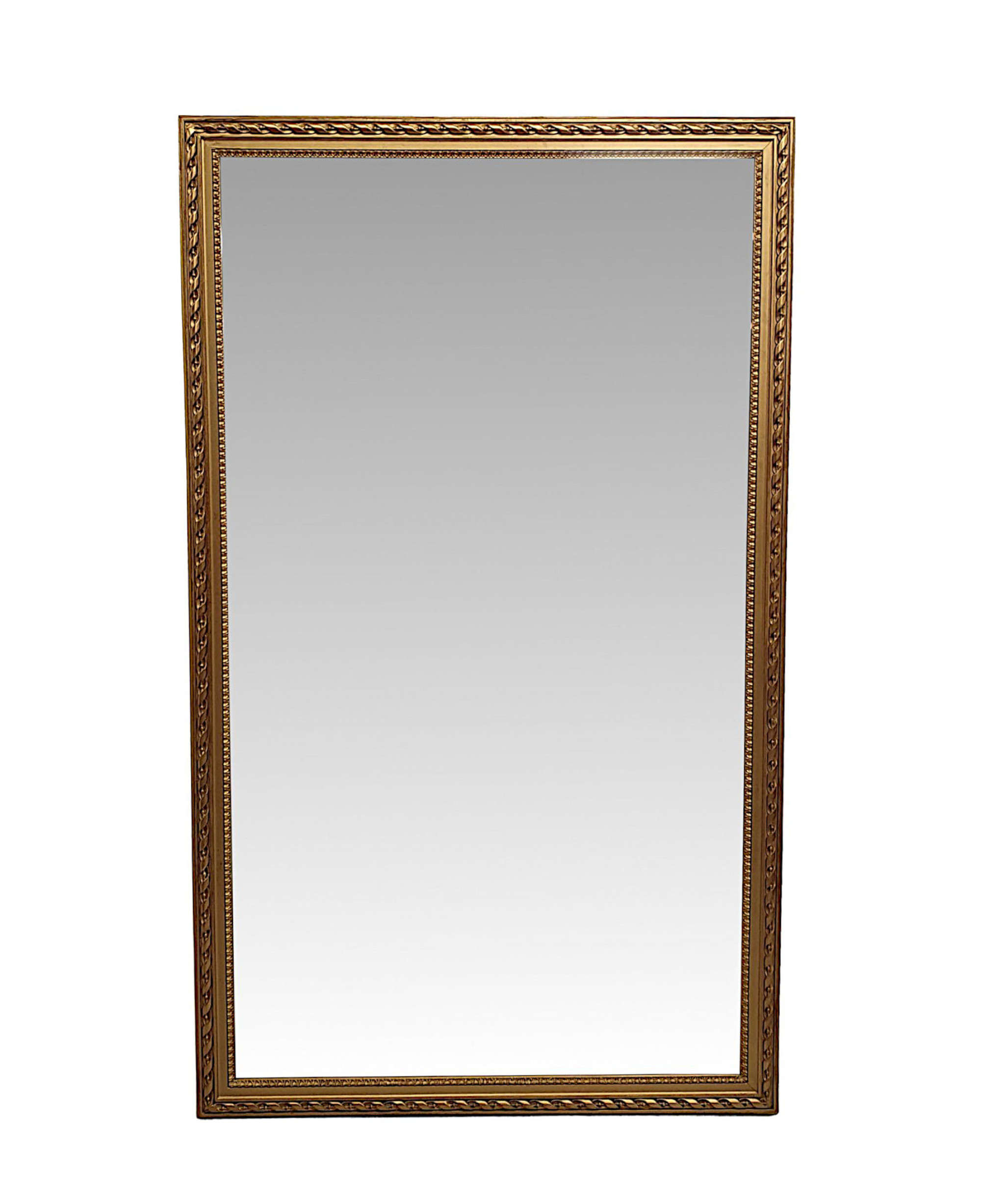 A Very Fine and Elegant 19th Century Giltwood Mirror
