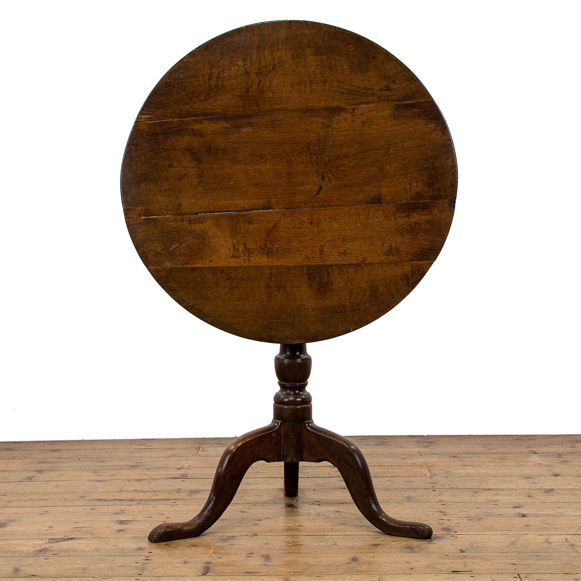 19th Century Antique Oak Tilt Top Table