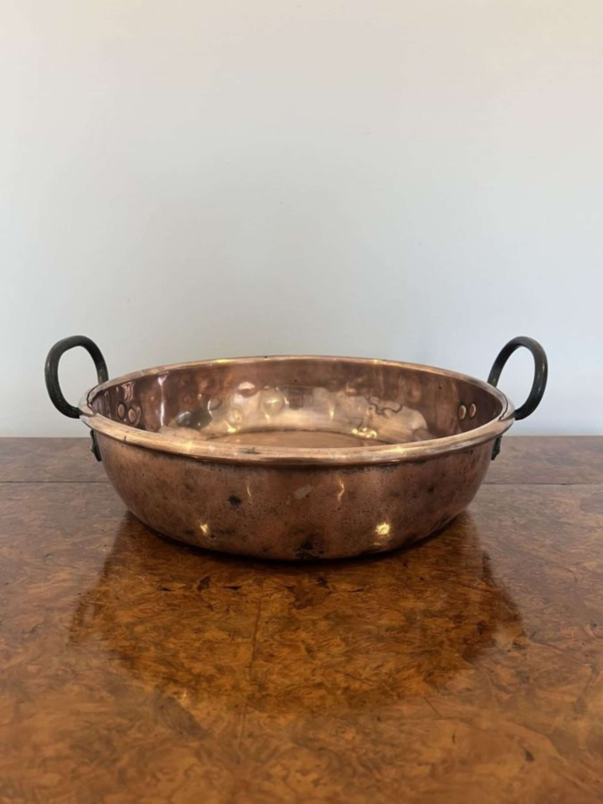 Quality Antique George Iii Large Copper Pan
