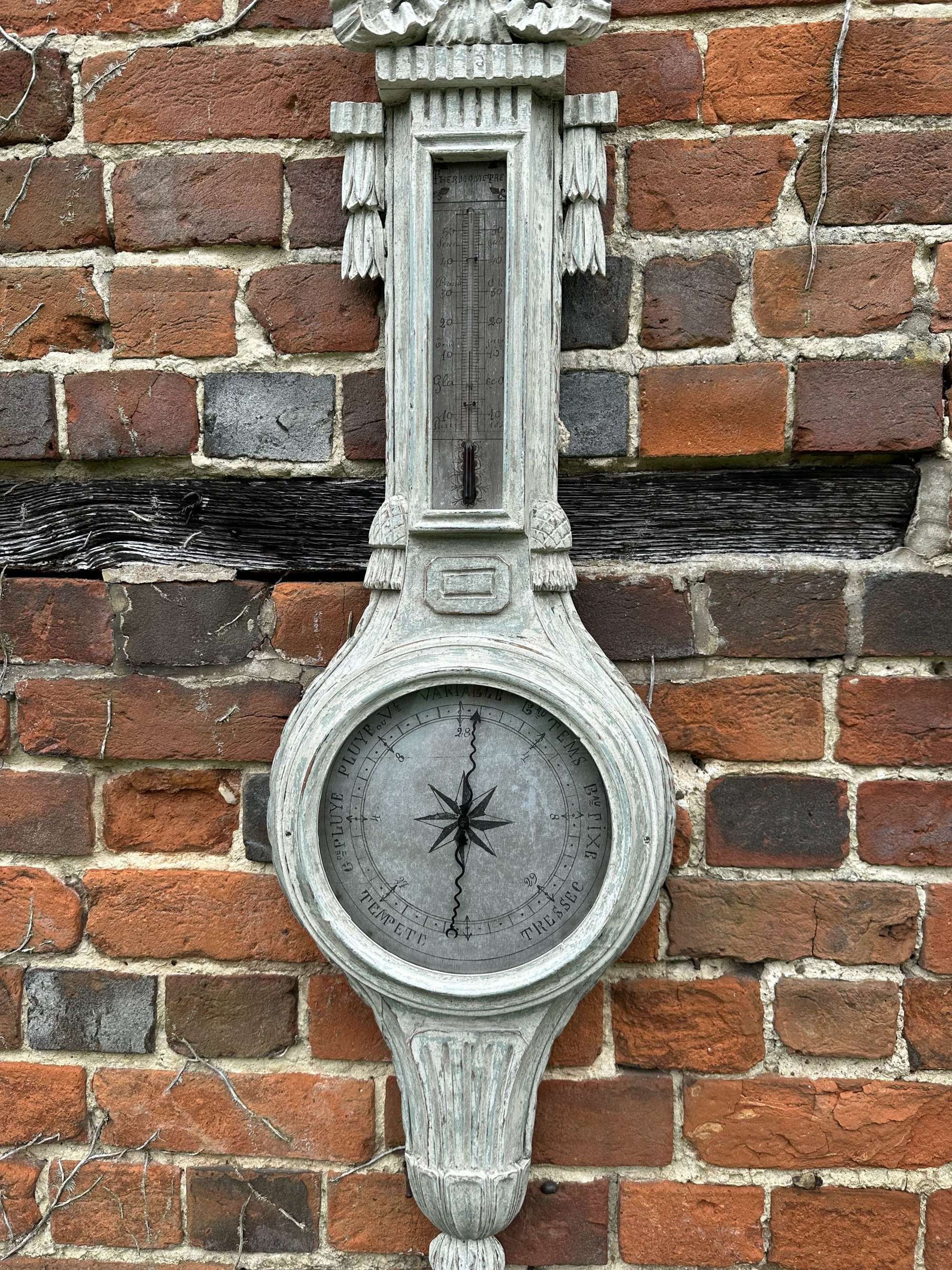French Painted Barometer