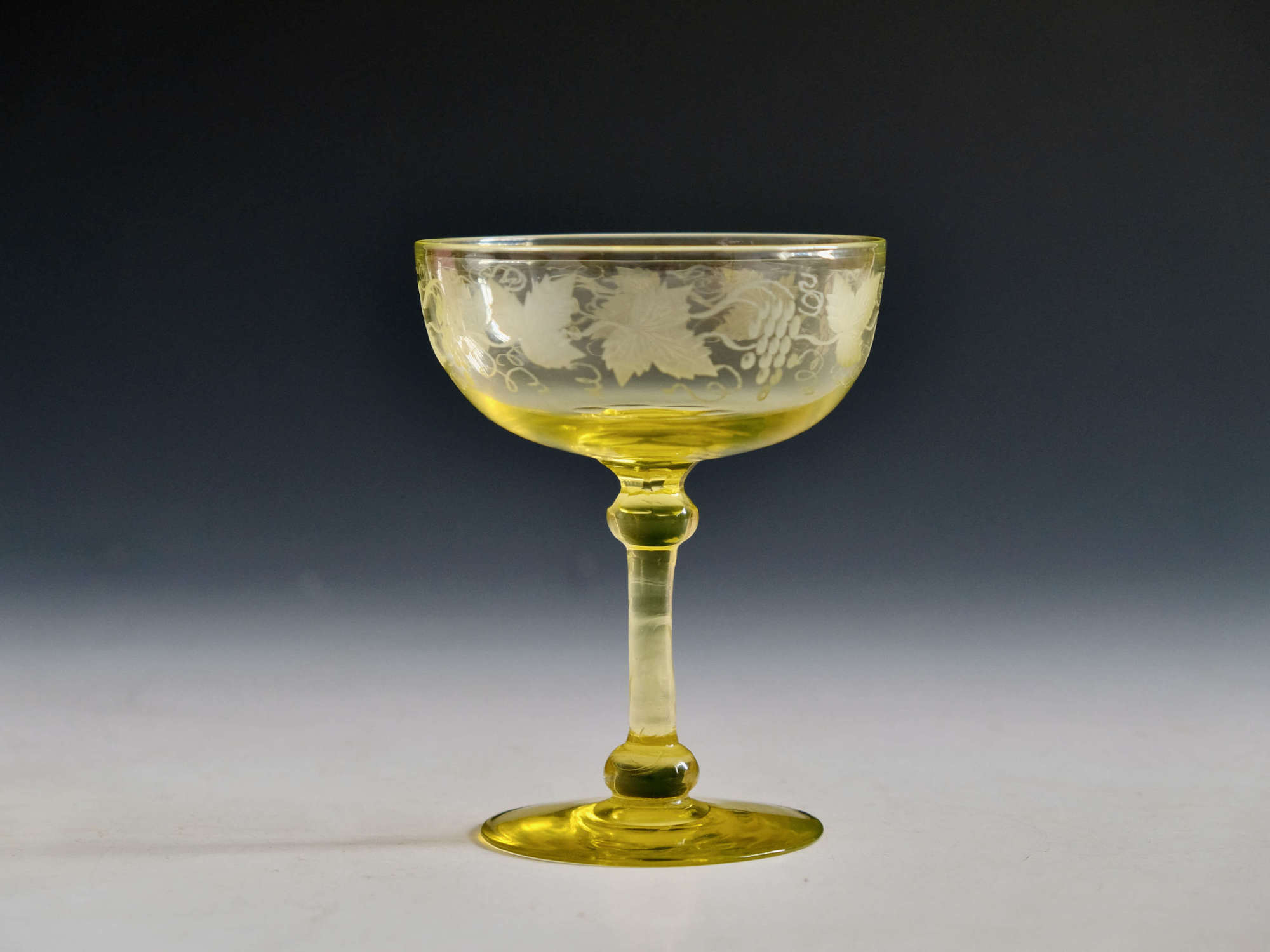 Antique glass champagne glass English c1870