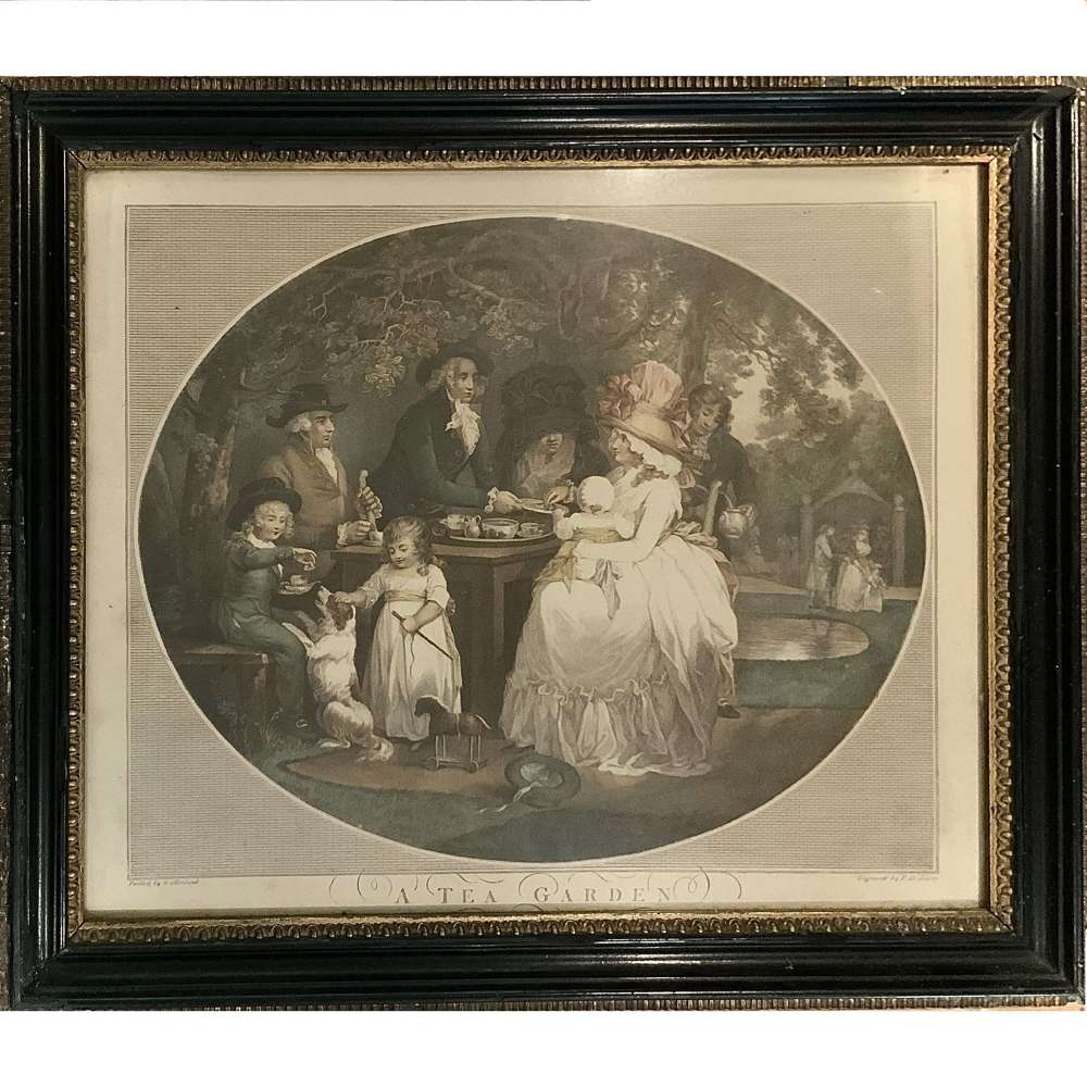After George Morland (1763-1804) &ldquo;A Tea Garden&rdquo;