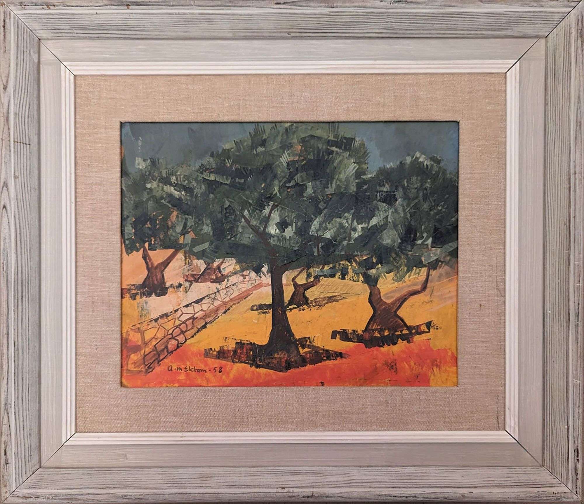 July Auction 20th Century Swedish School 'abstract Trees'