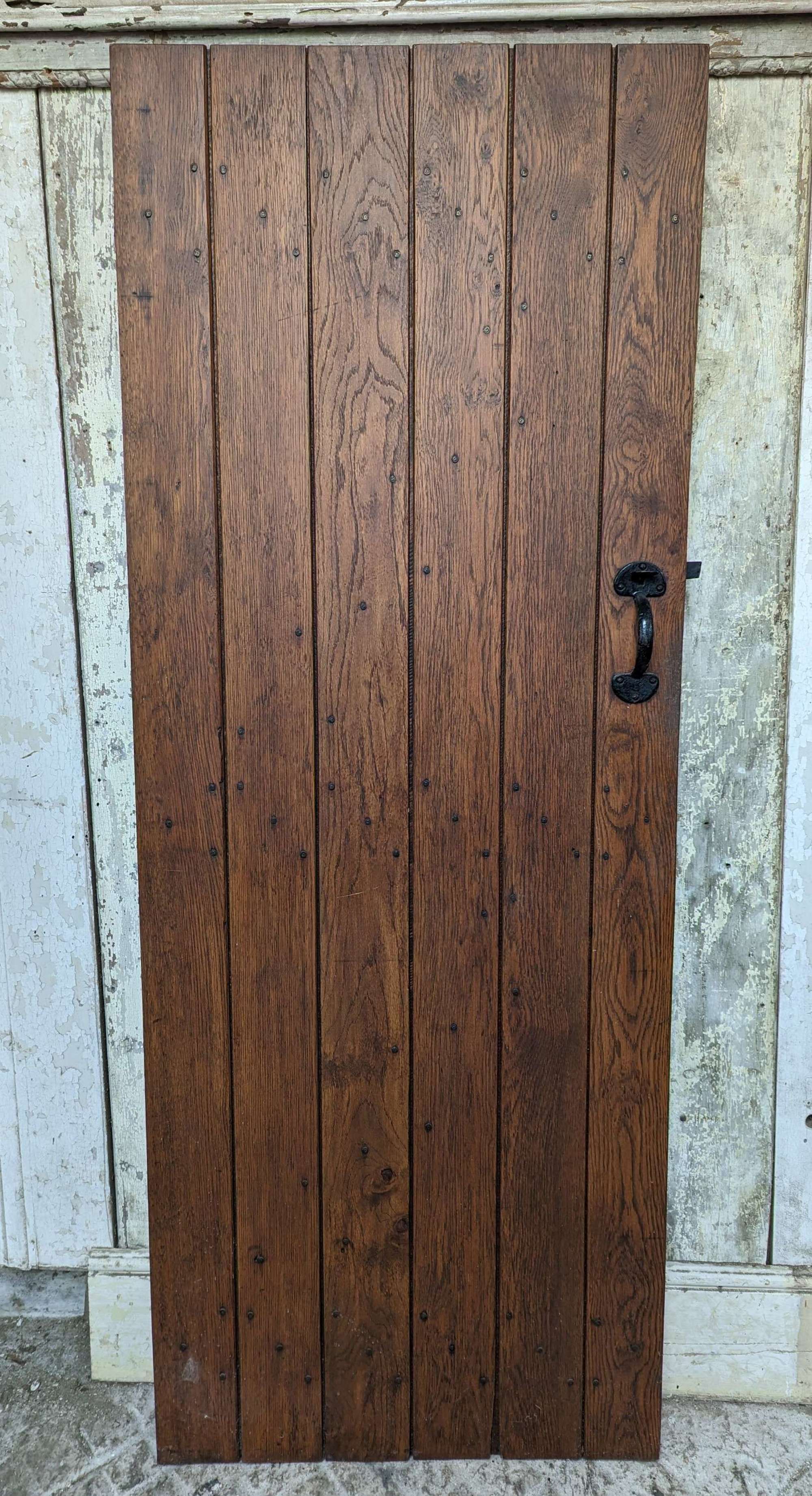 DI0854 A RUSTIC RECLAIMED OAK PLANK INTERNAL DOOR