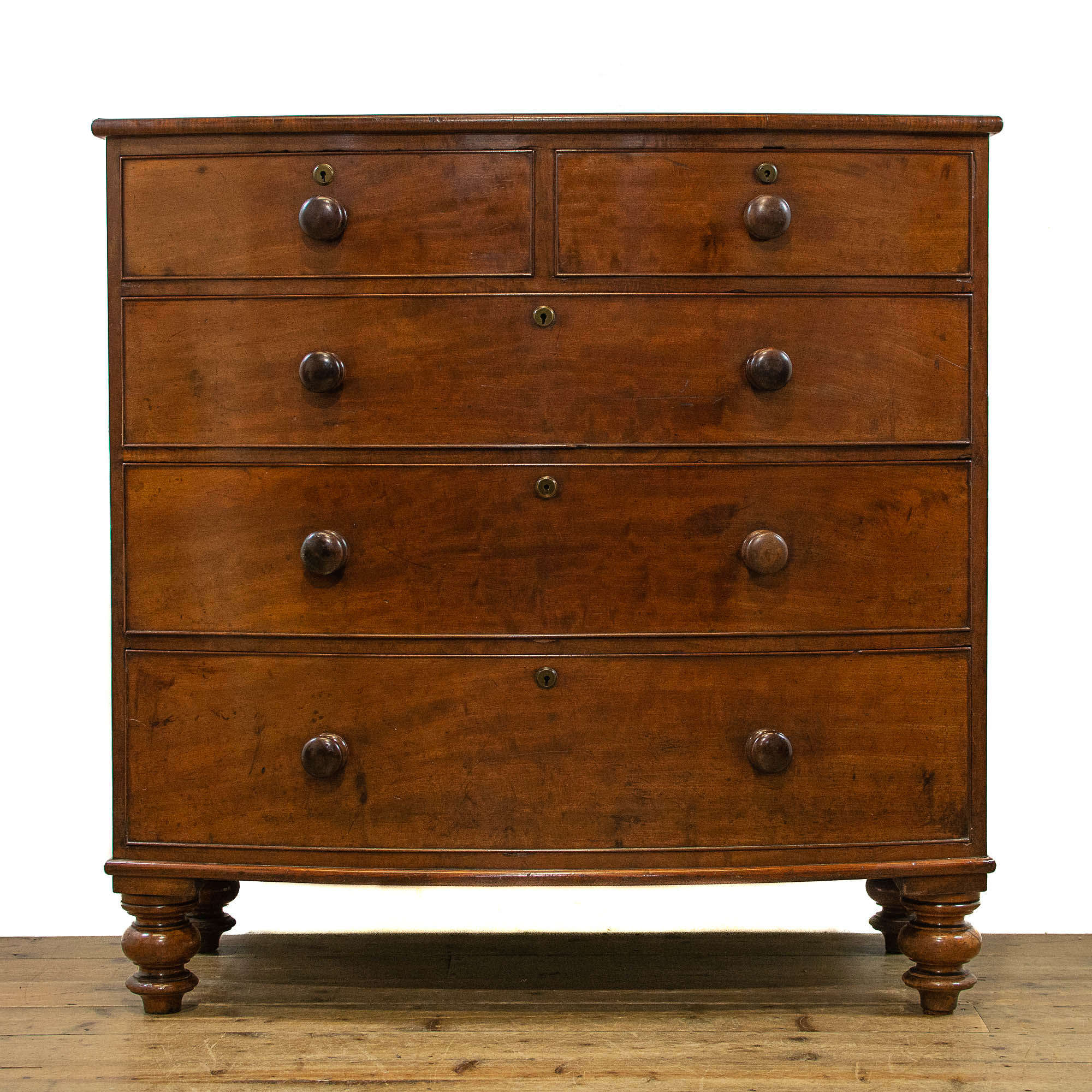 Antique Mahogany Bow Fronted Chest of Drawers