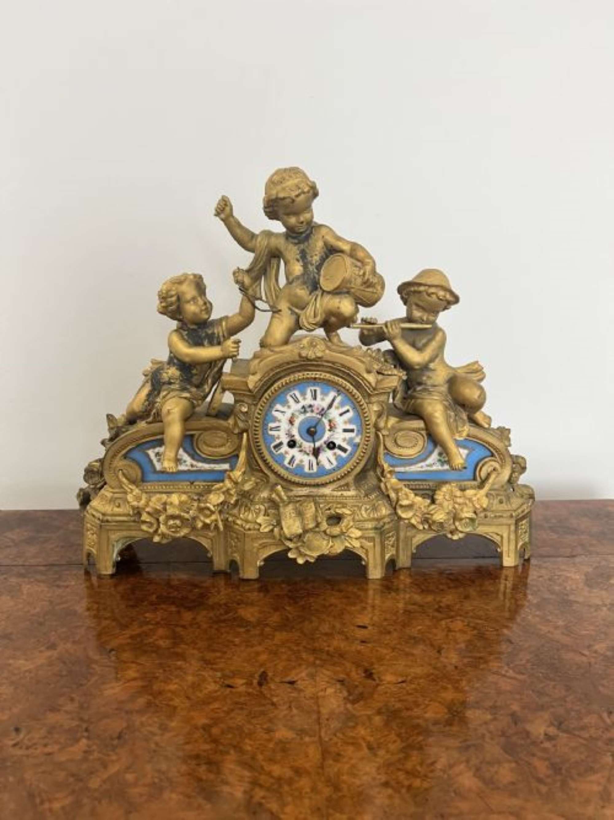 Quality antique Victorian Phillipe H. Mourey French mantle clock