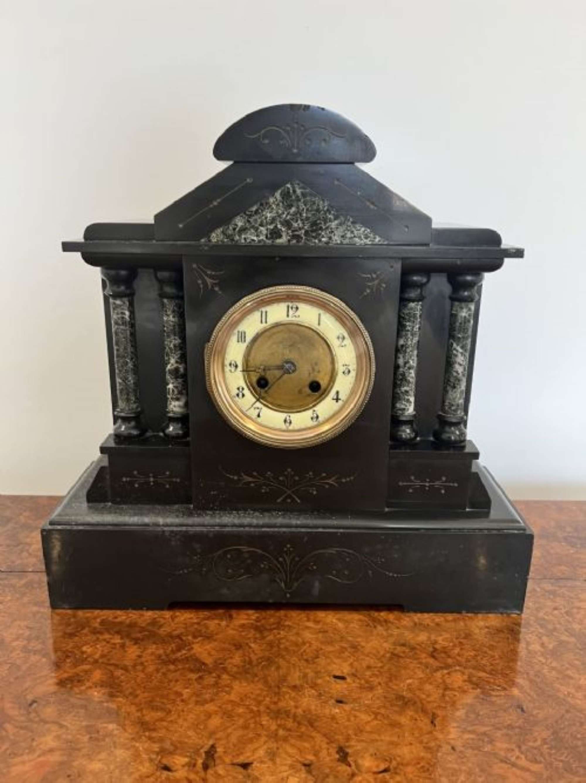 Quality Antique Victorian Eight Day Mantle Clock