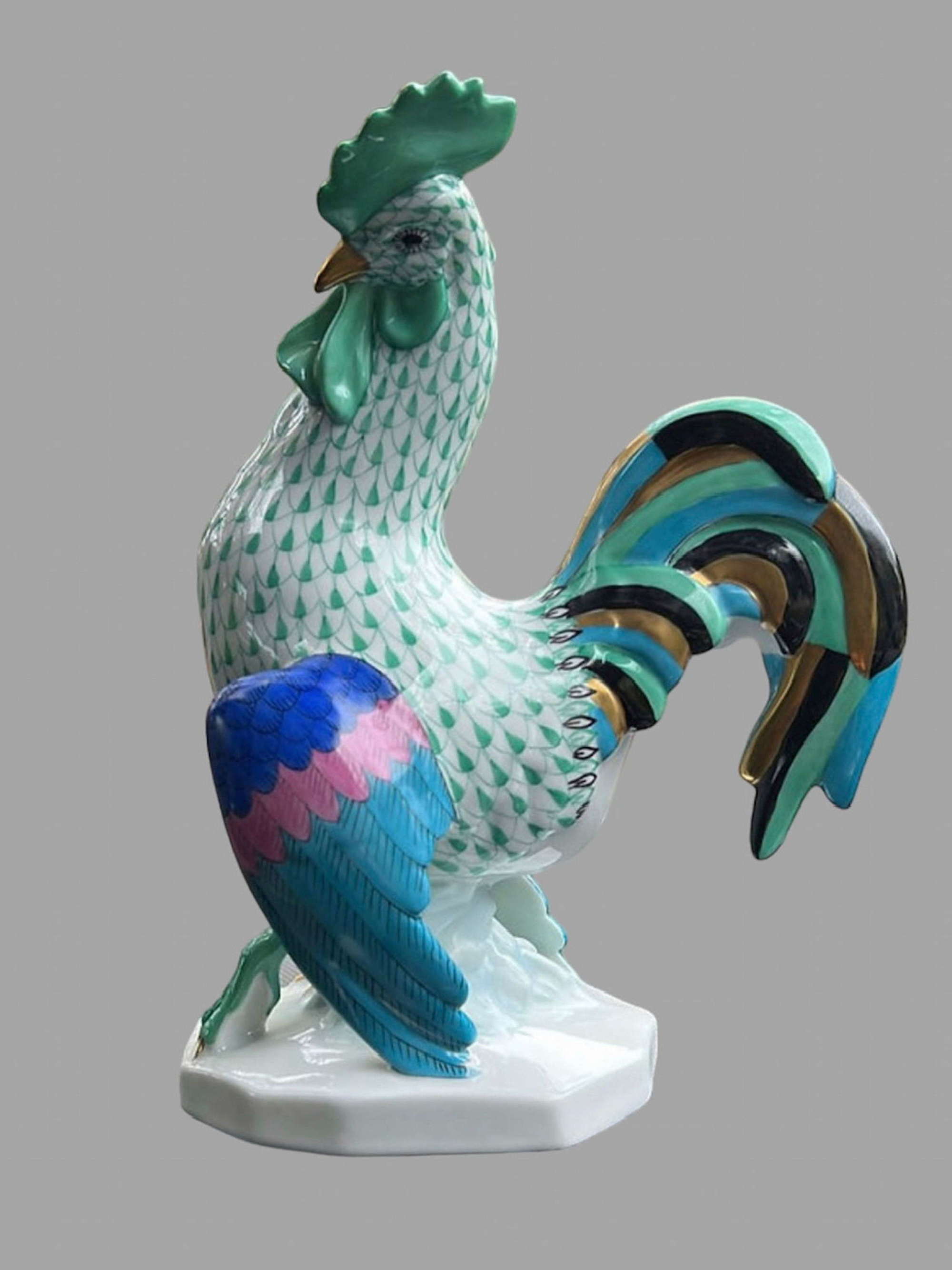Herend Animal Figurine, Rooster