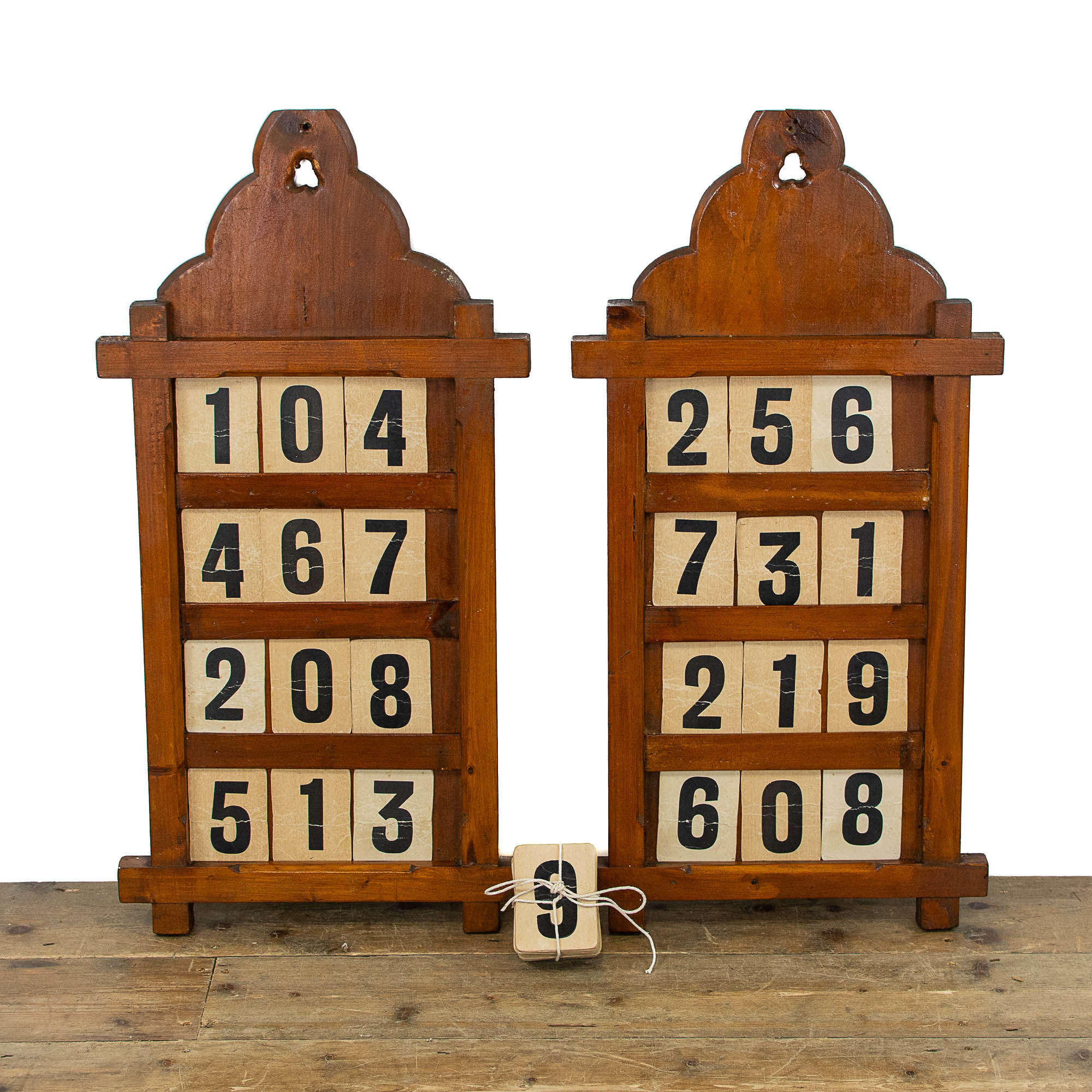 Pair of Antique Hymn Boards with Numbers