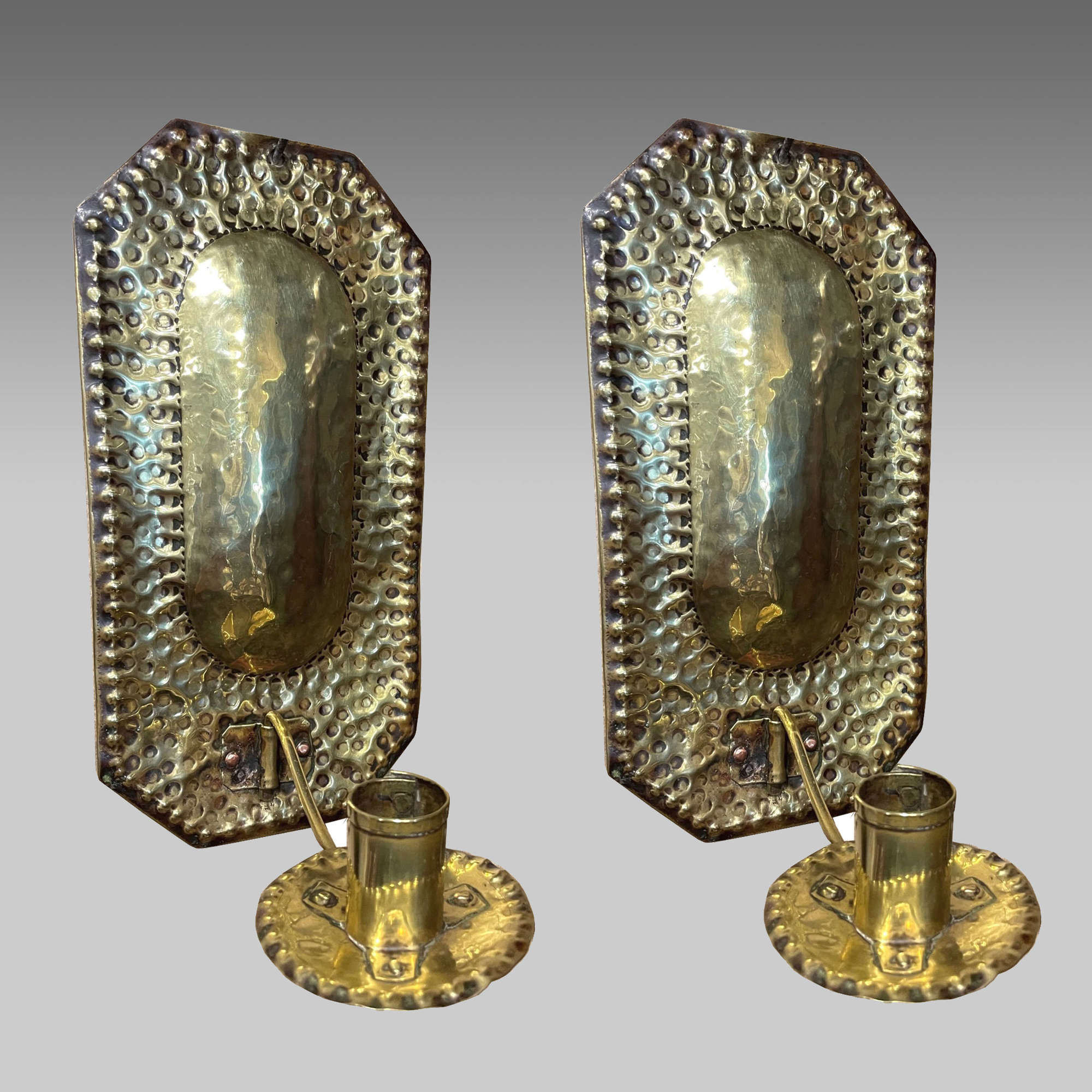 Pair 18th century wall sconces